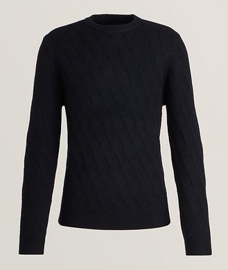 Patrick Assaraf Cable Knit Merino Wool Sweater
