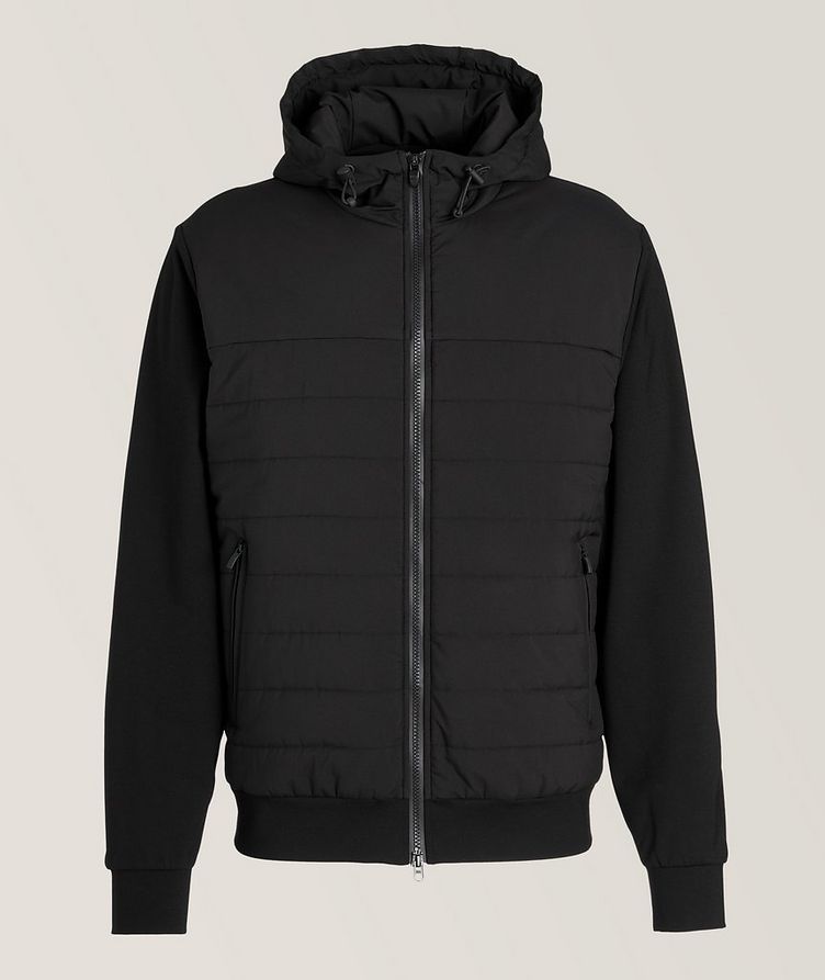 Two-Way Zip Quilted Front Hoodie image 0