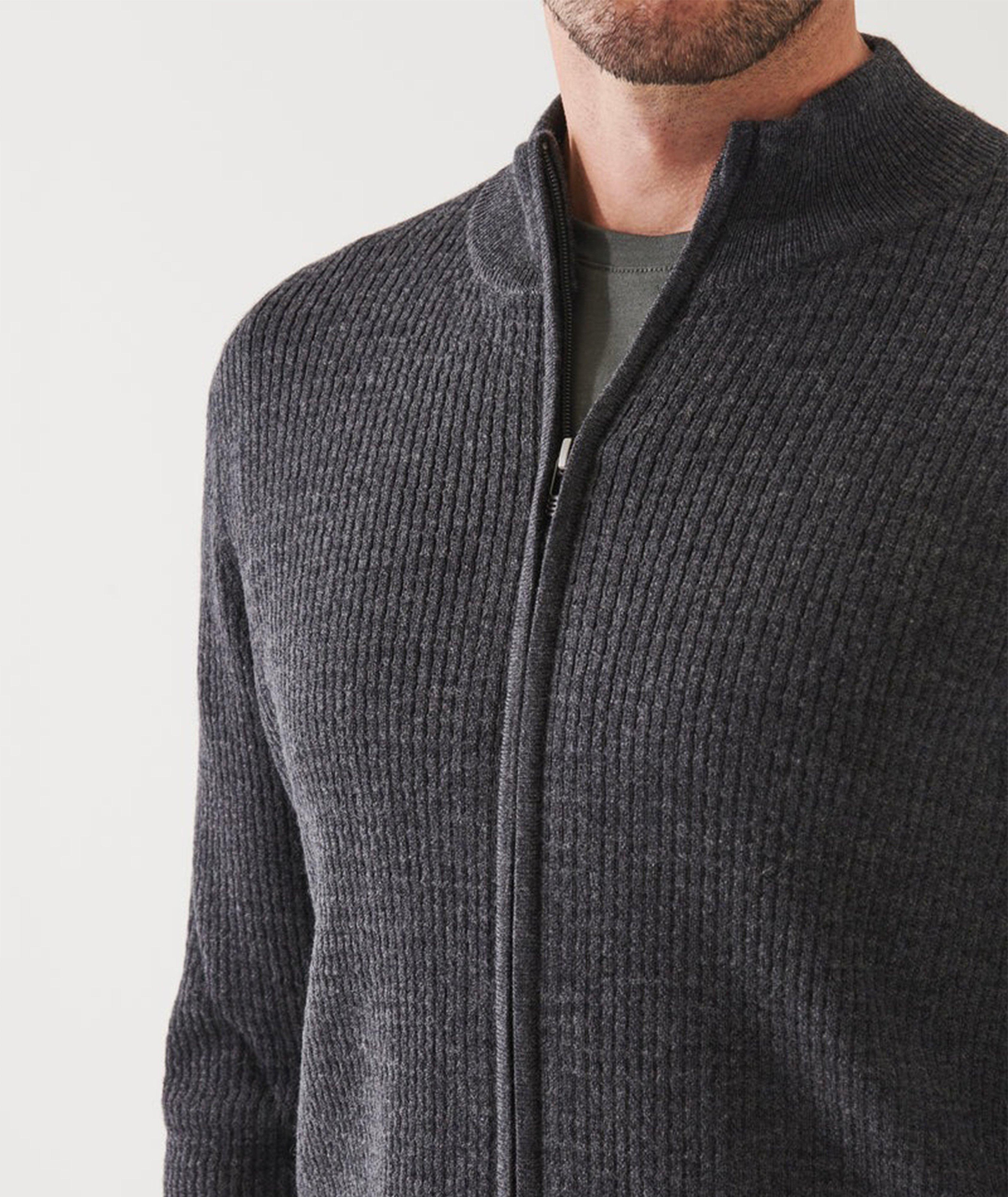 Pull en tricot côtelé de laine mérinos image 2