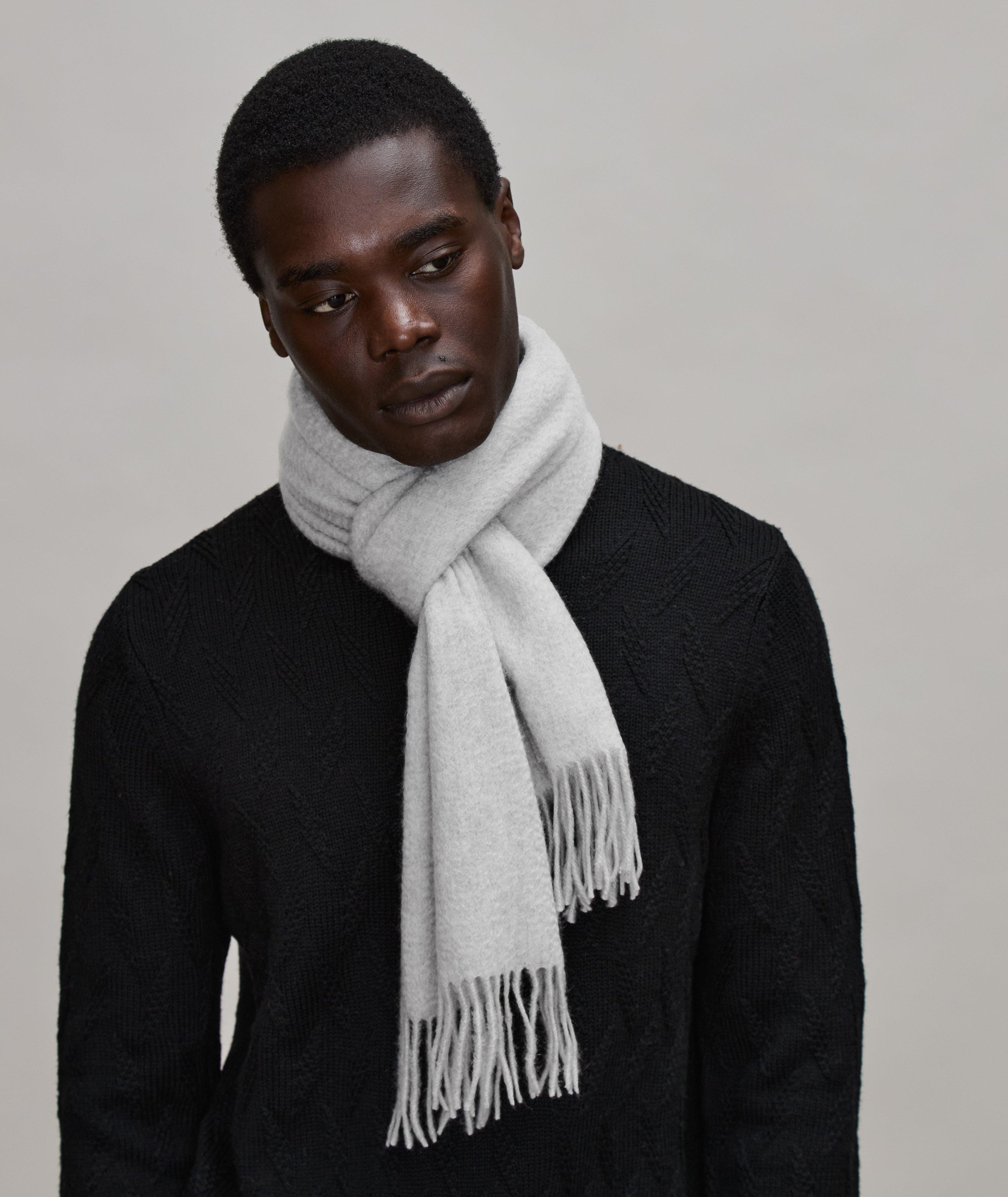 Mens cashmere scarf on sale no fringe