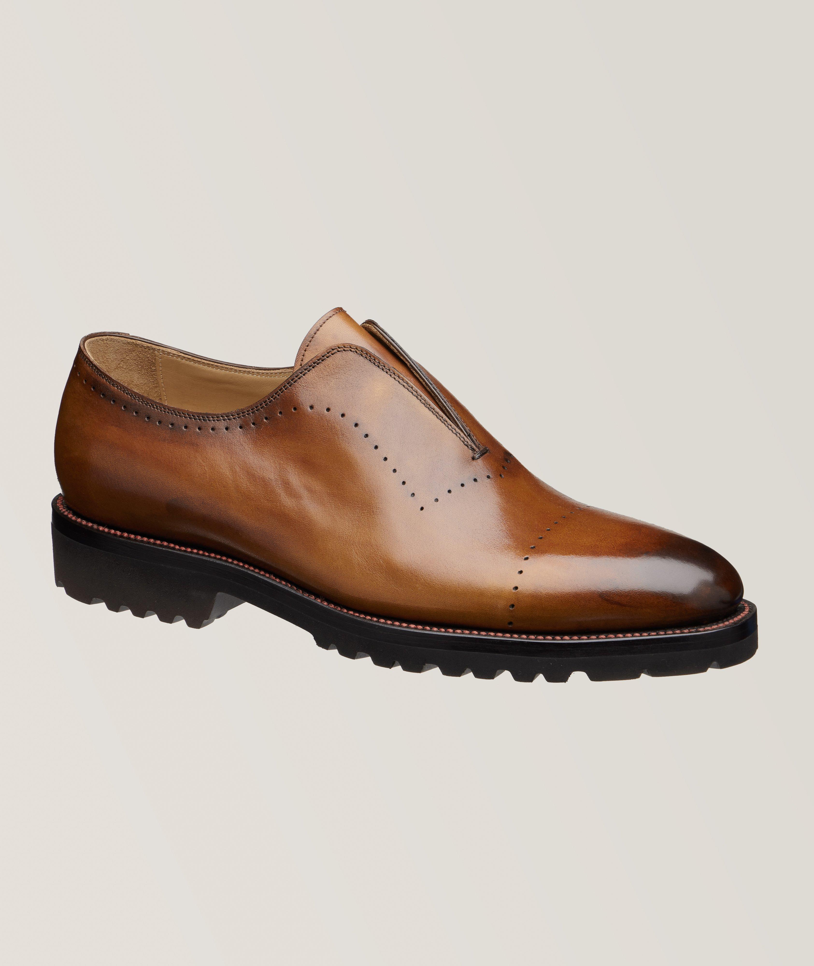 Burnished Calf Leather Slip-Ons image 0