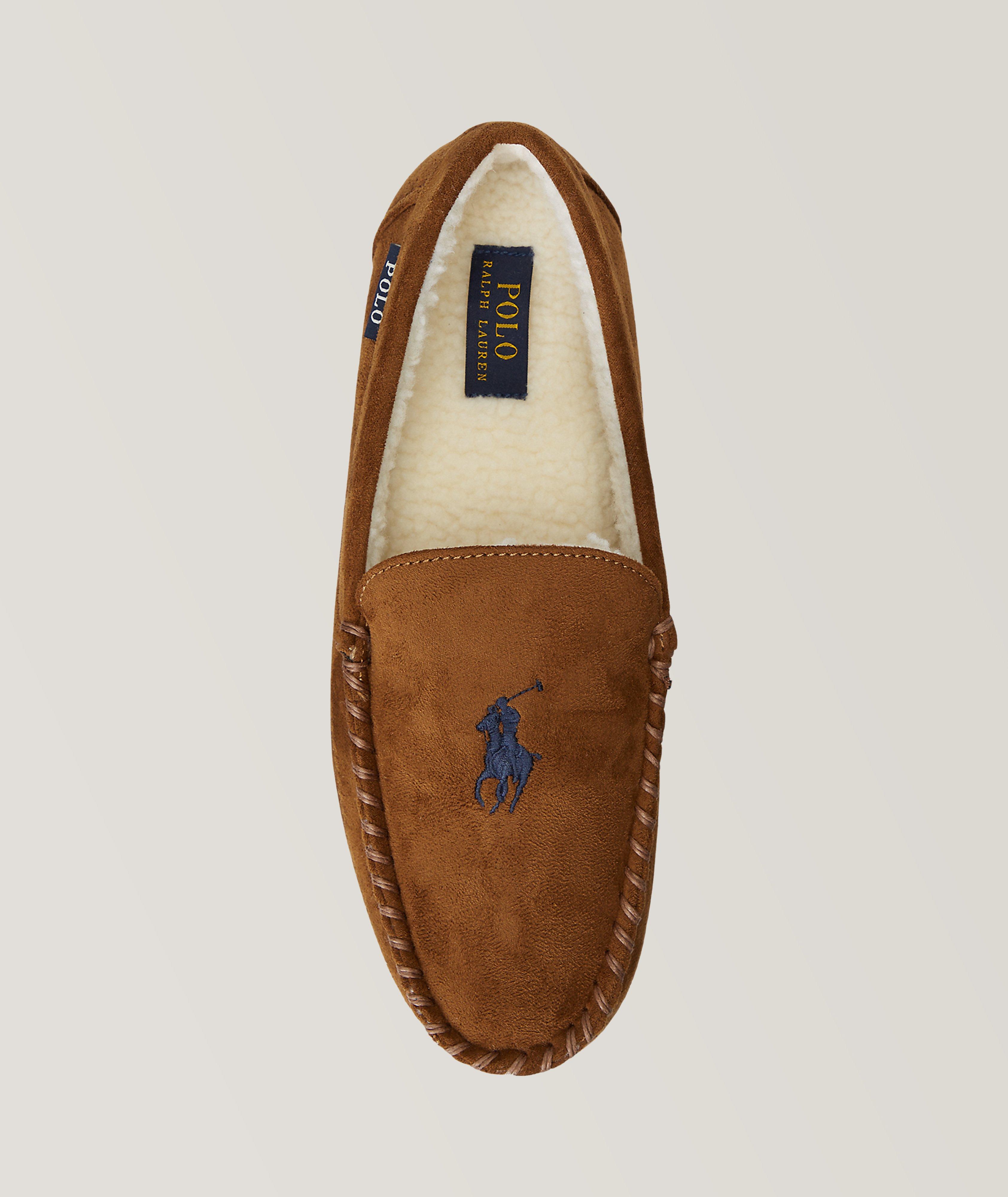 RLX Pony Embroidred Suede Moccasins, Casual Shoes