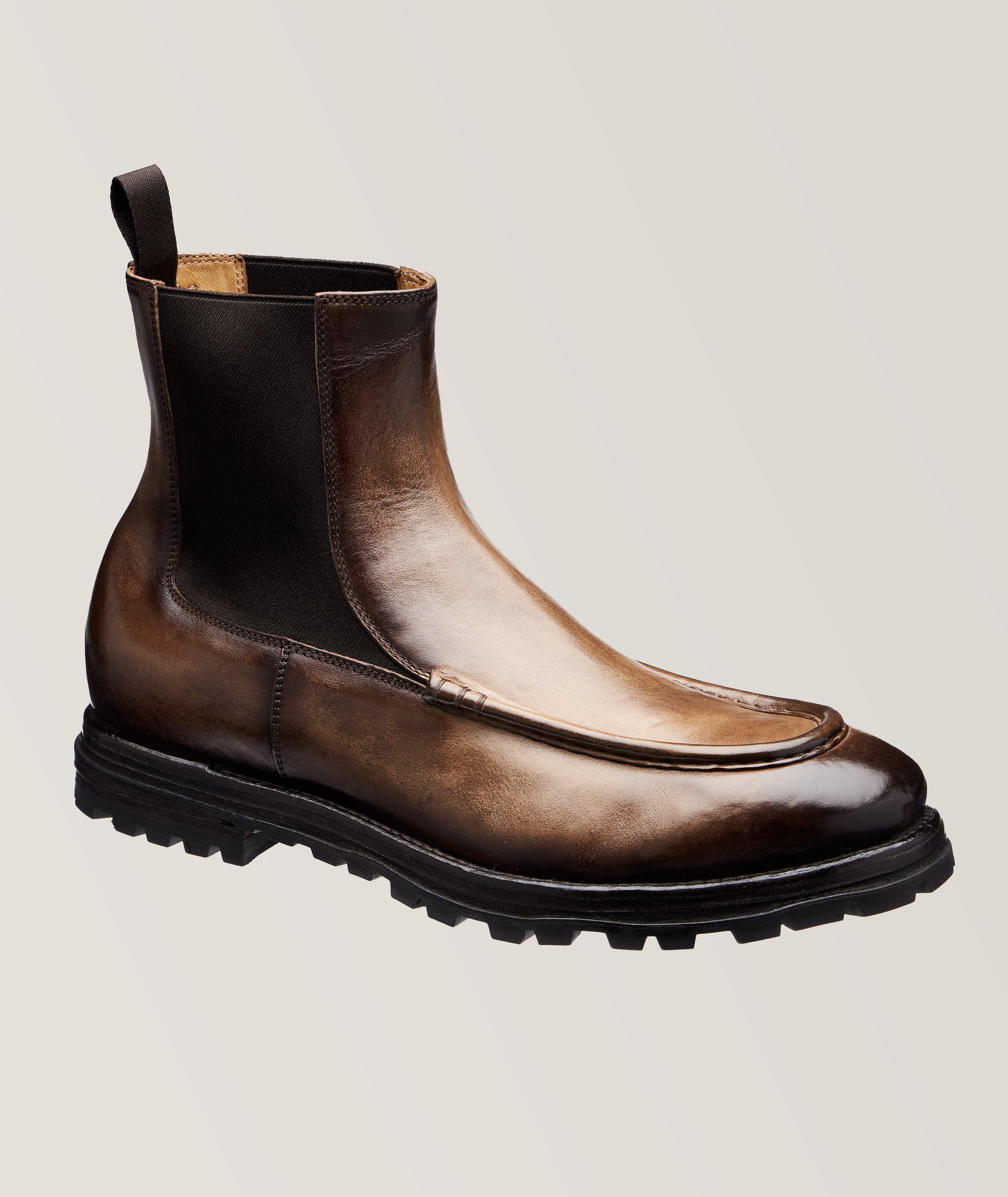 Vail 017 Distressed Burnished Leather Chelsea Boots image 0