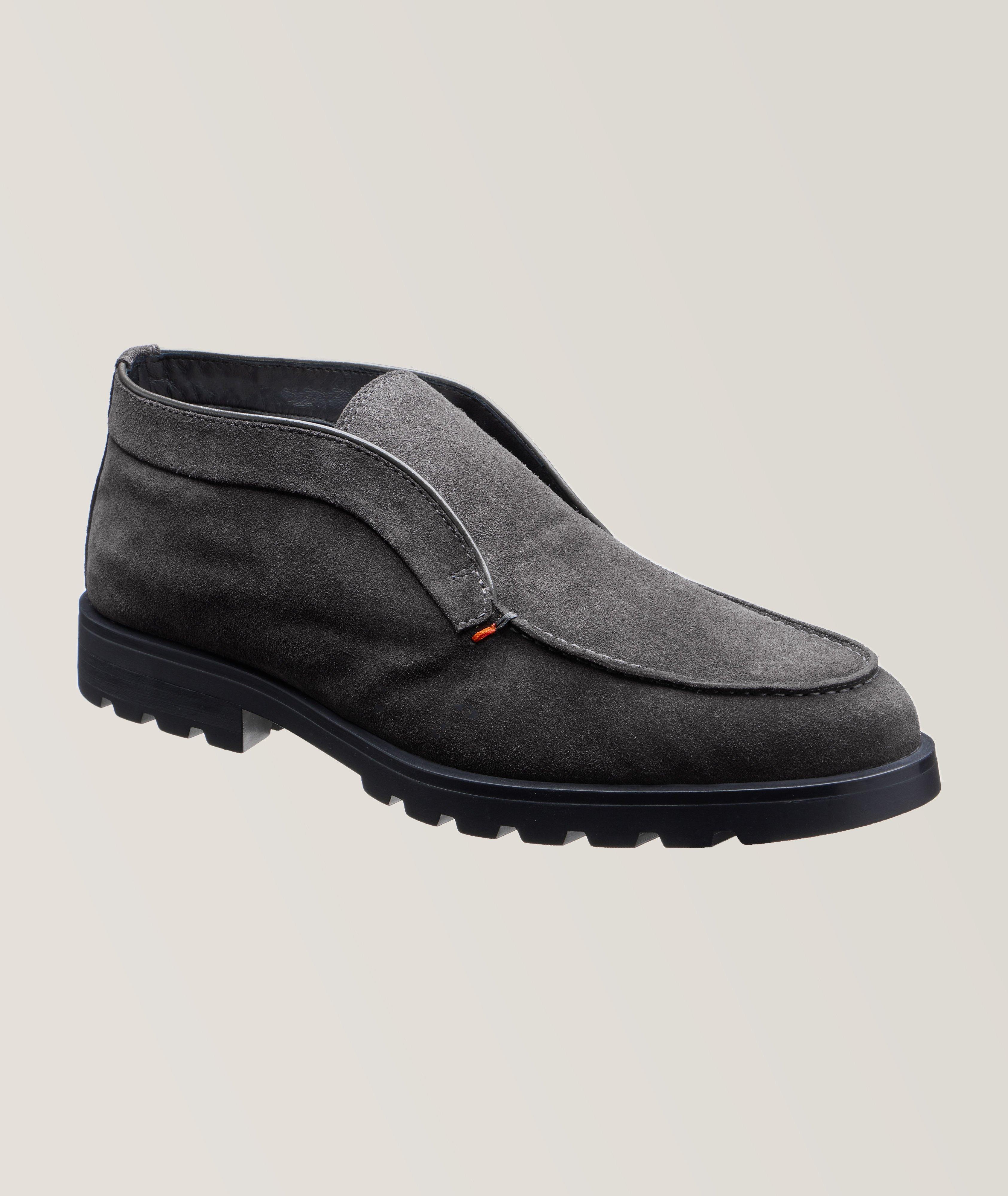 Suede Fur Lined Slip-On Half Boots image 0