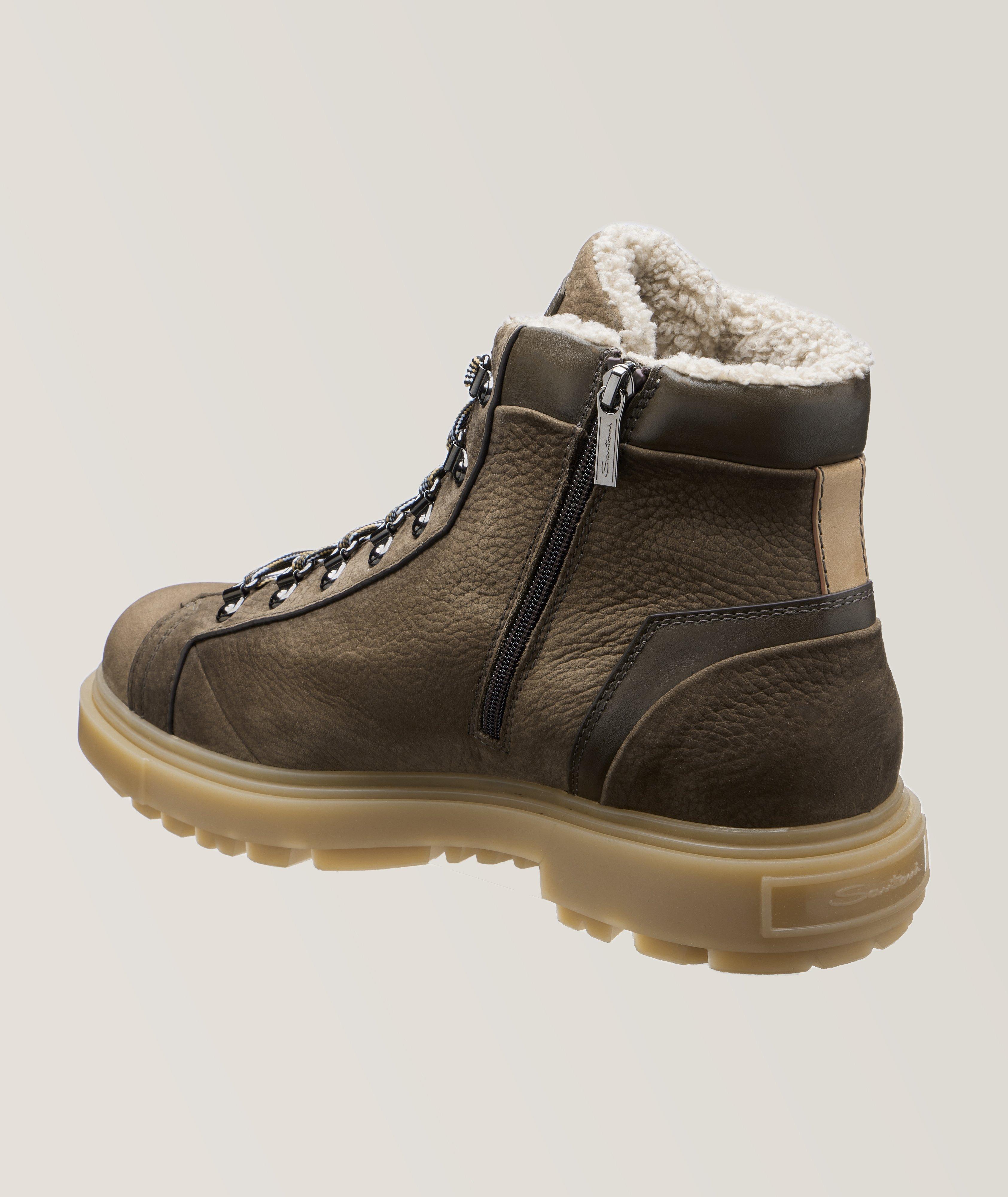 Grain Nubuck Leather Shearling Lined Hiking Boot image 1