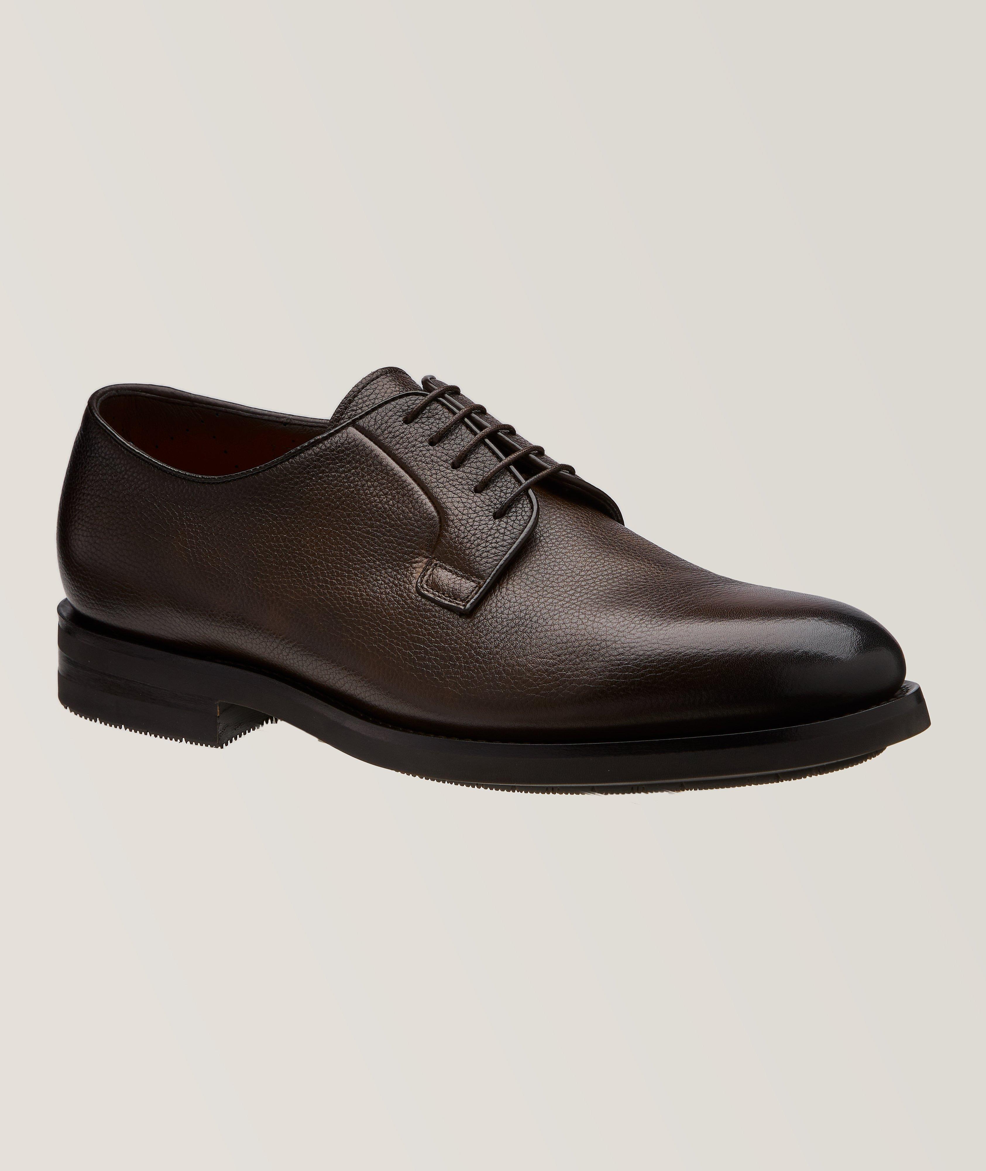 Grained Leather Flex Sole Derbies image 0