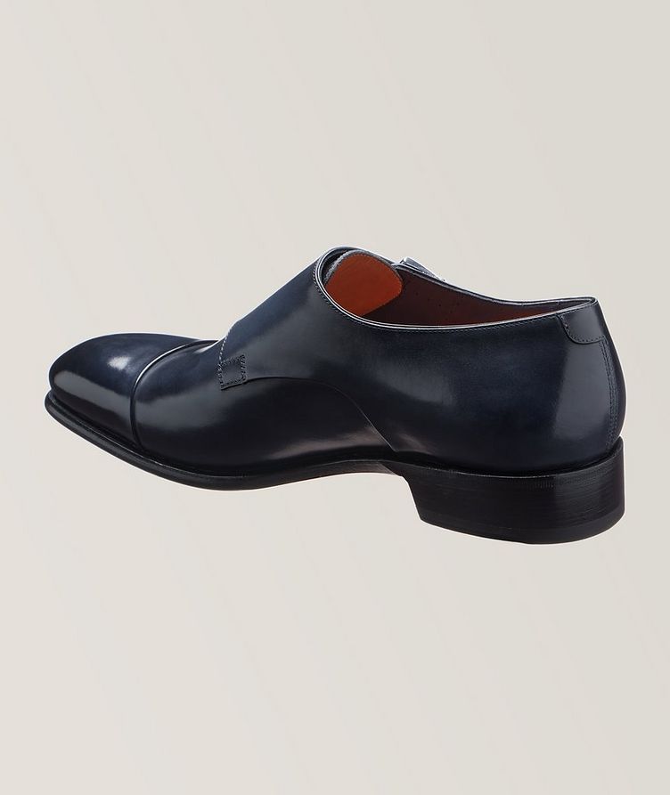 Burnished Leather Double Monk-Strap Shoes image 1