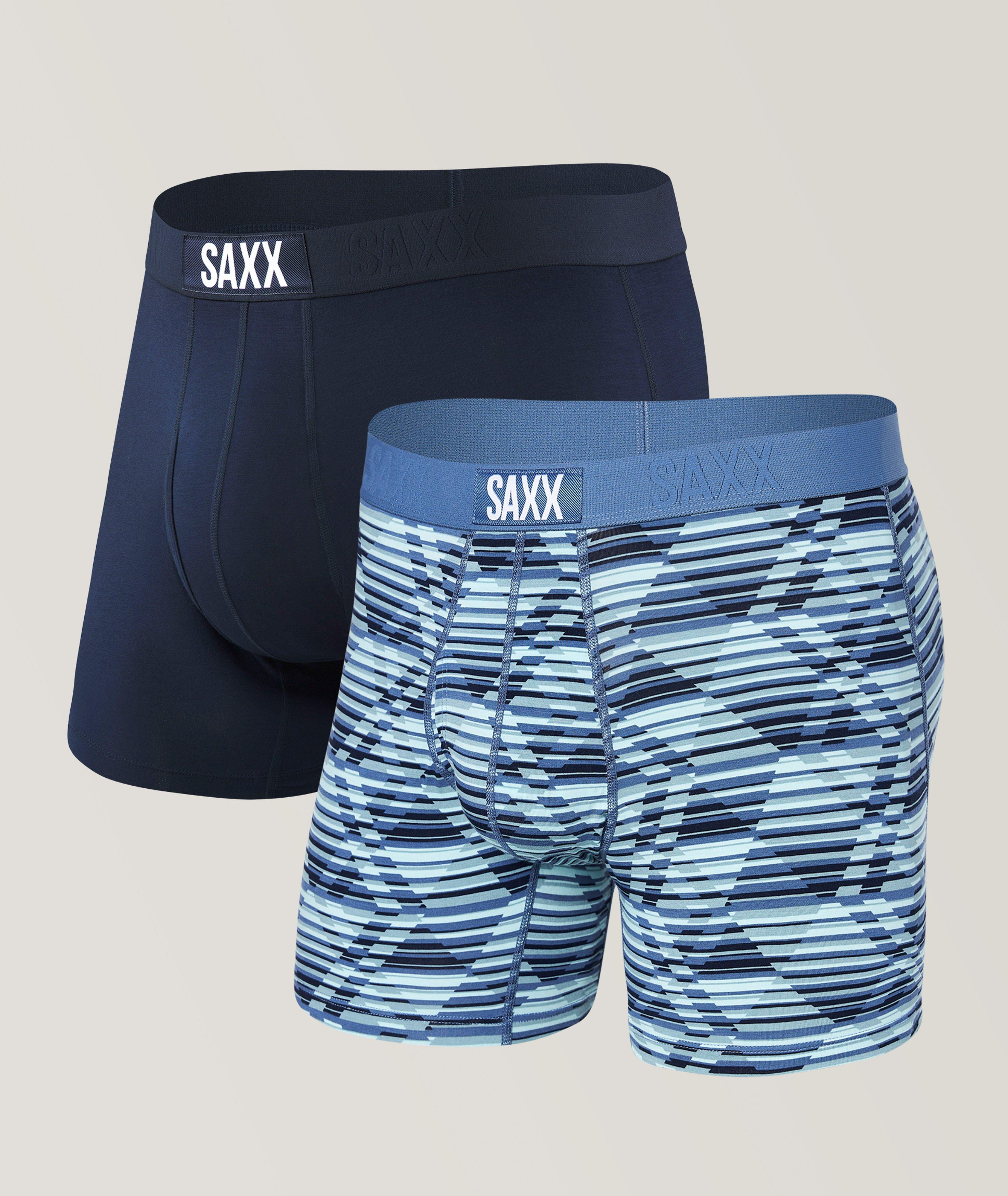Two-Pack Ultra Solid & Striped Boxer Briefs image 0