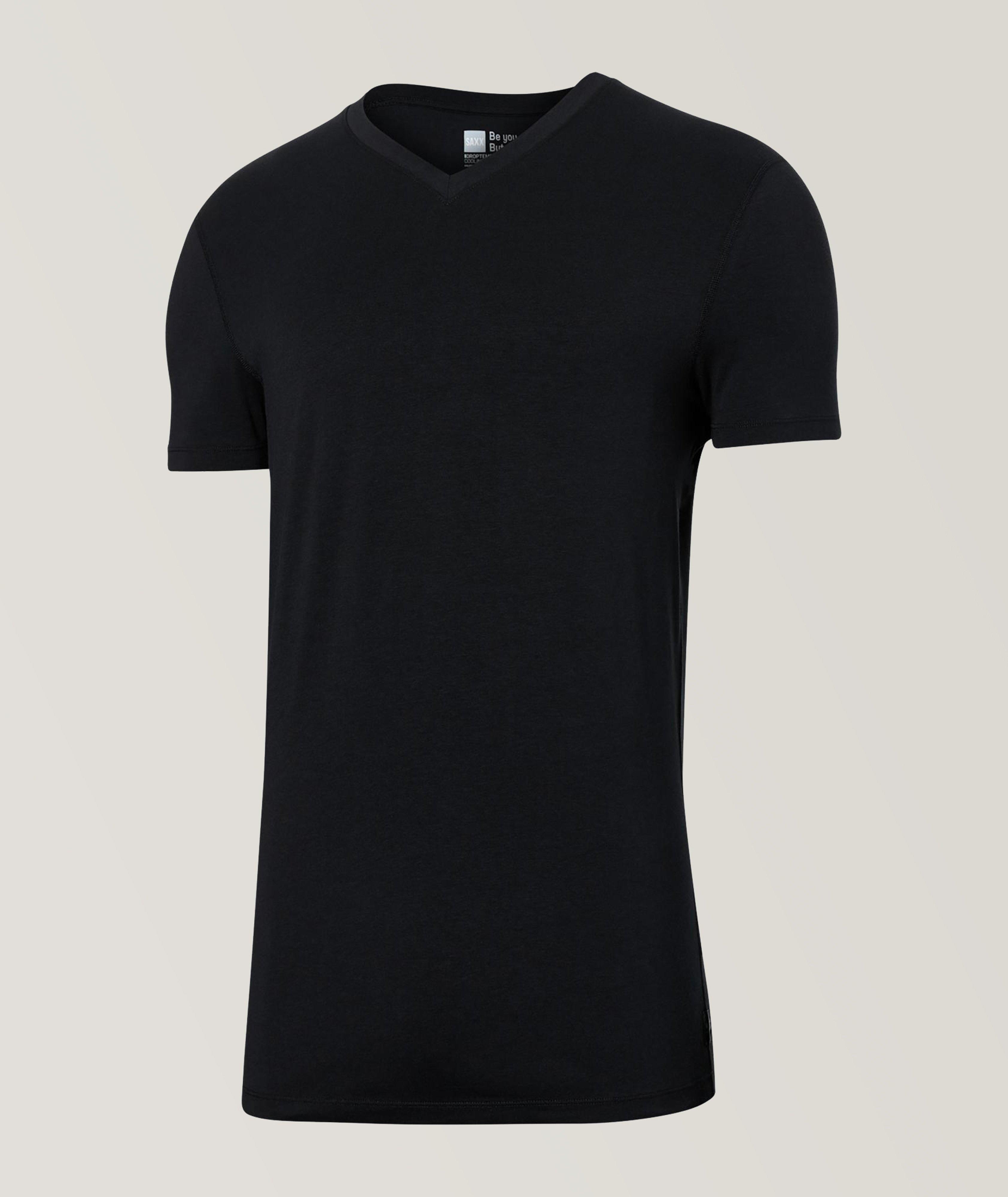 DropTemp Stretch-Cotton V-Neck T-Shirt image 0