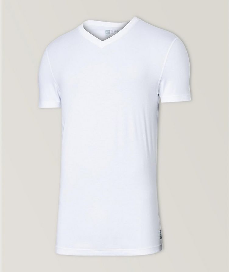DropTemp Stretch-Cotton V-Neck T-Shirt image 0
