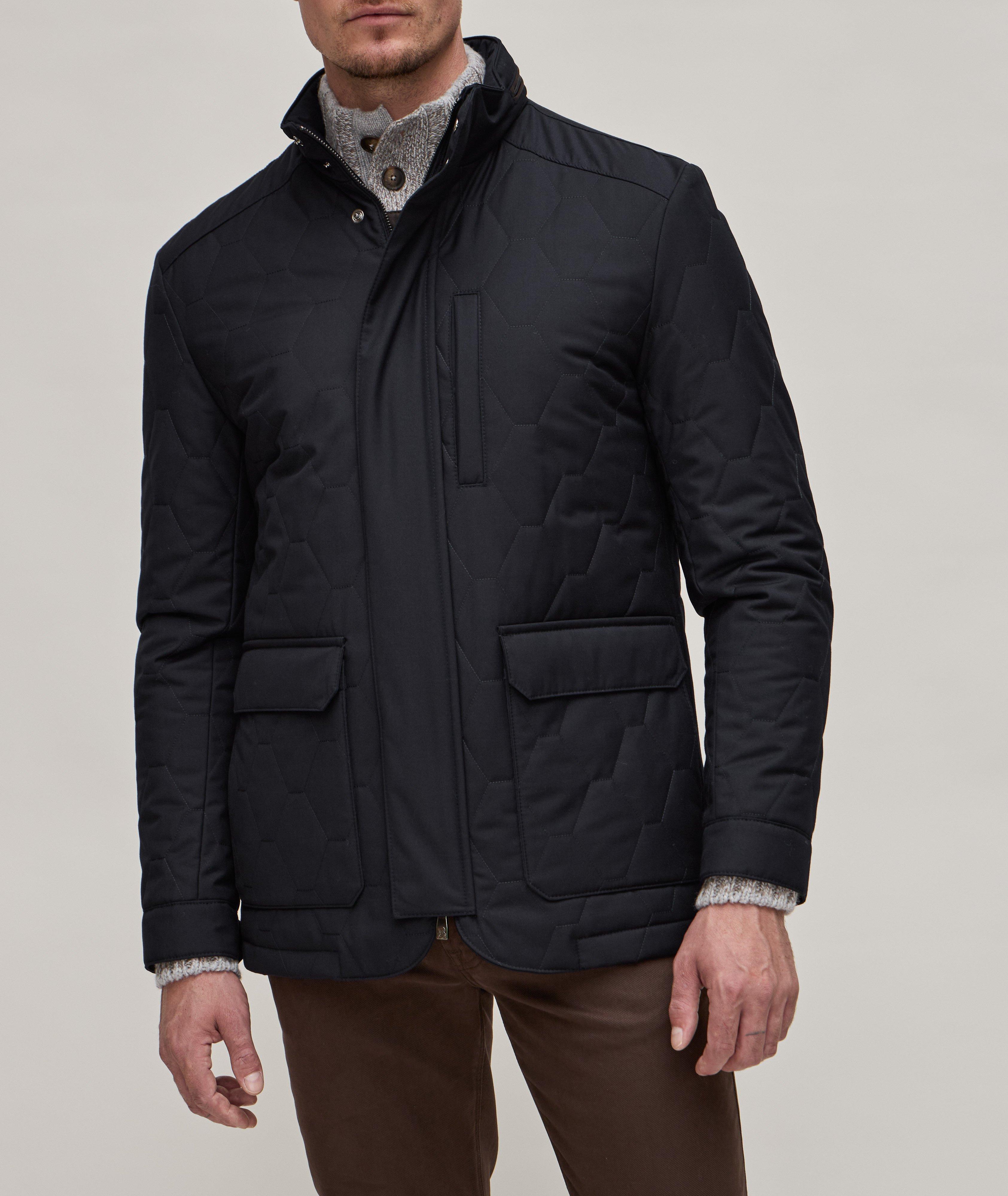 Men's quilted shop car coat