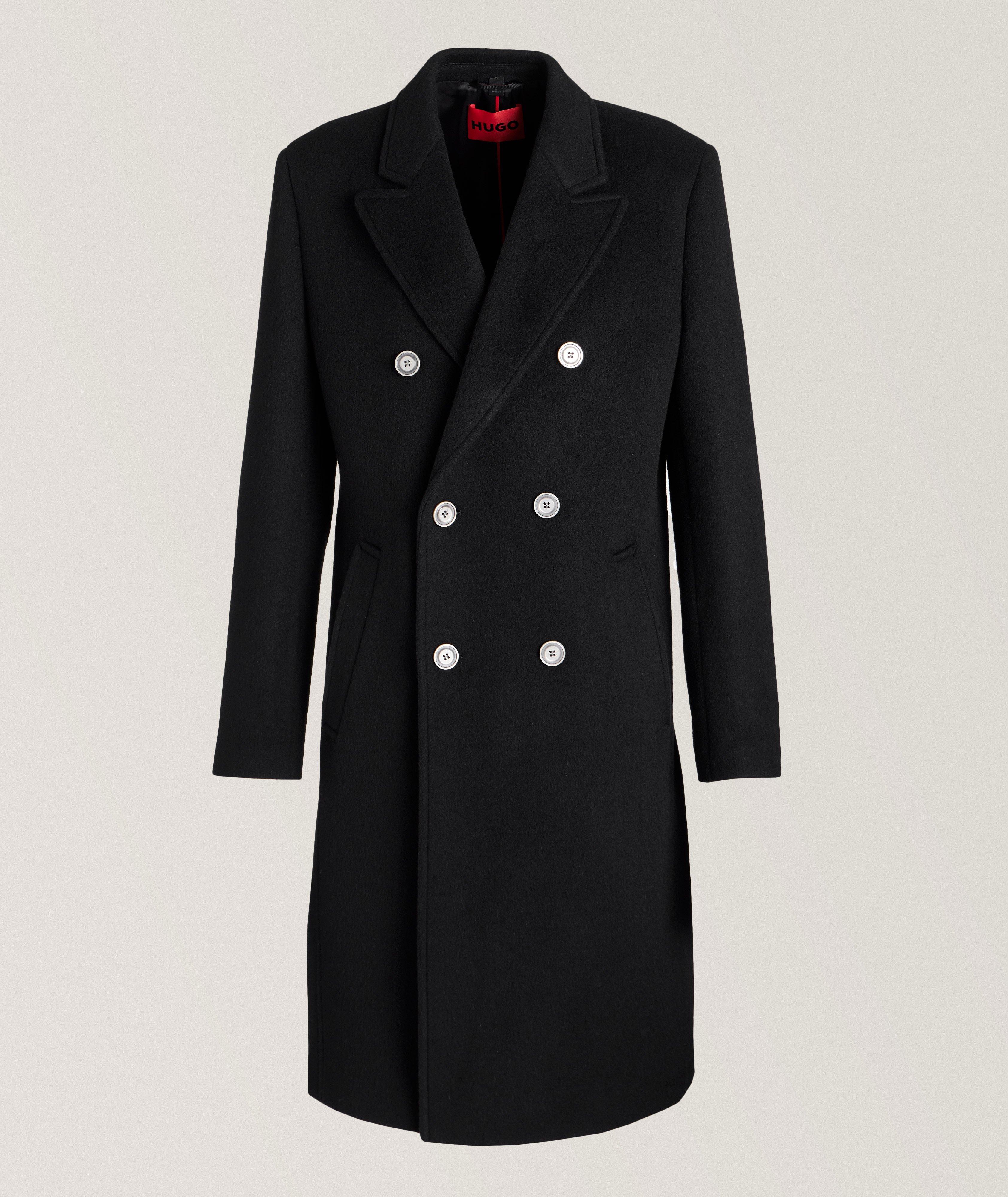 Double-Breasted Wool-Blend Overcoat image 0