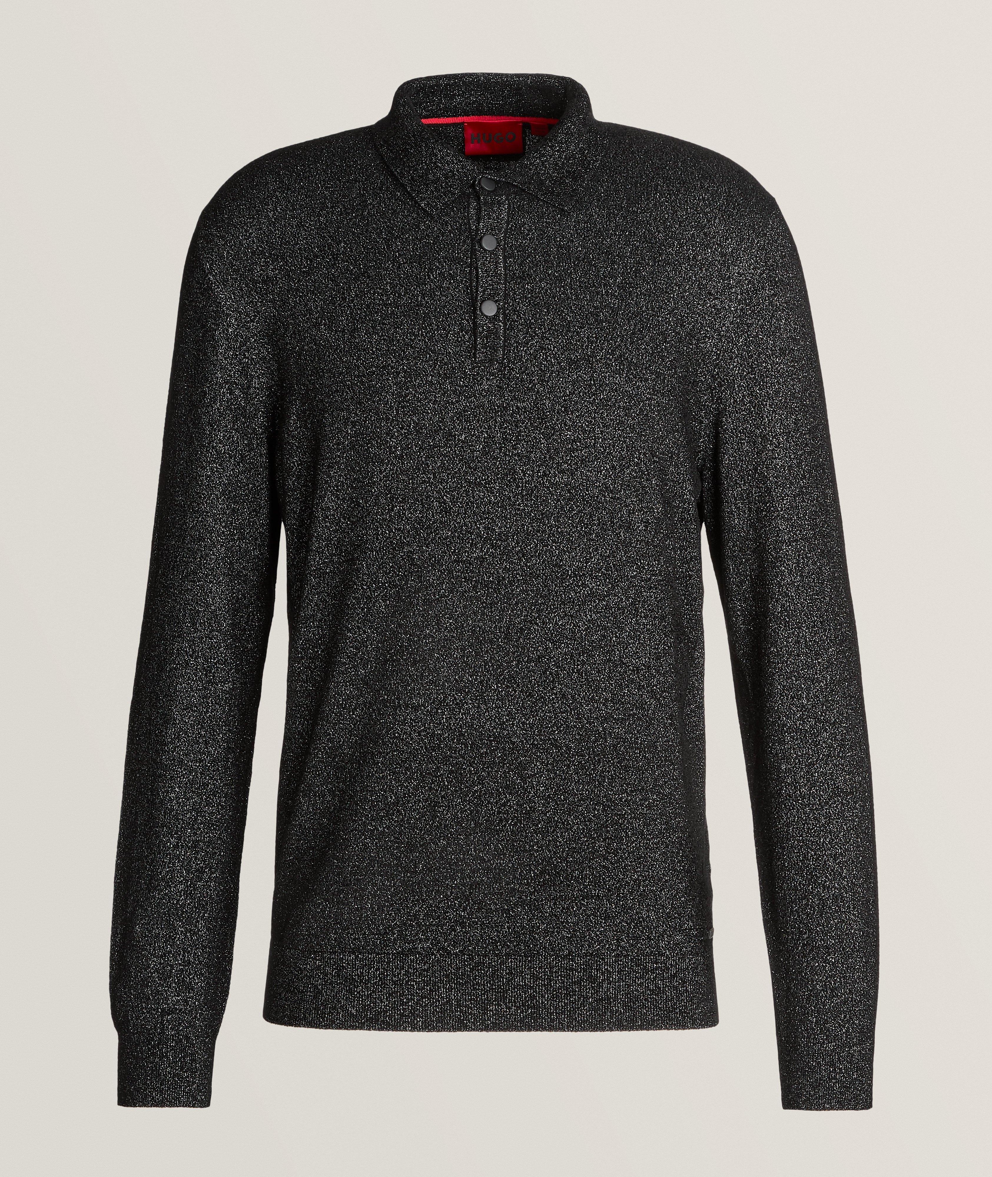 Hugo boss long sale sleeve knitted polo