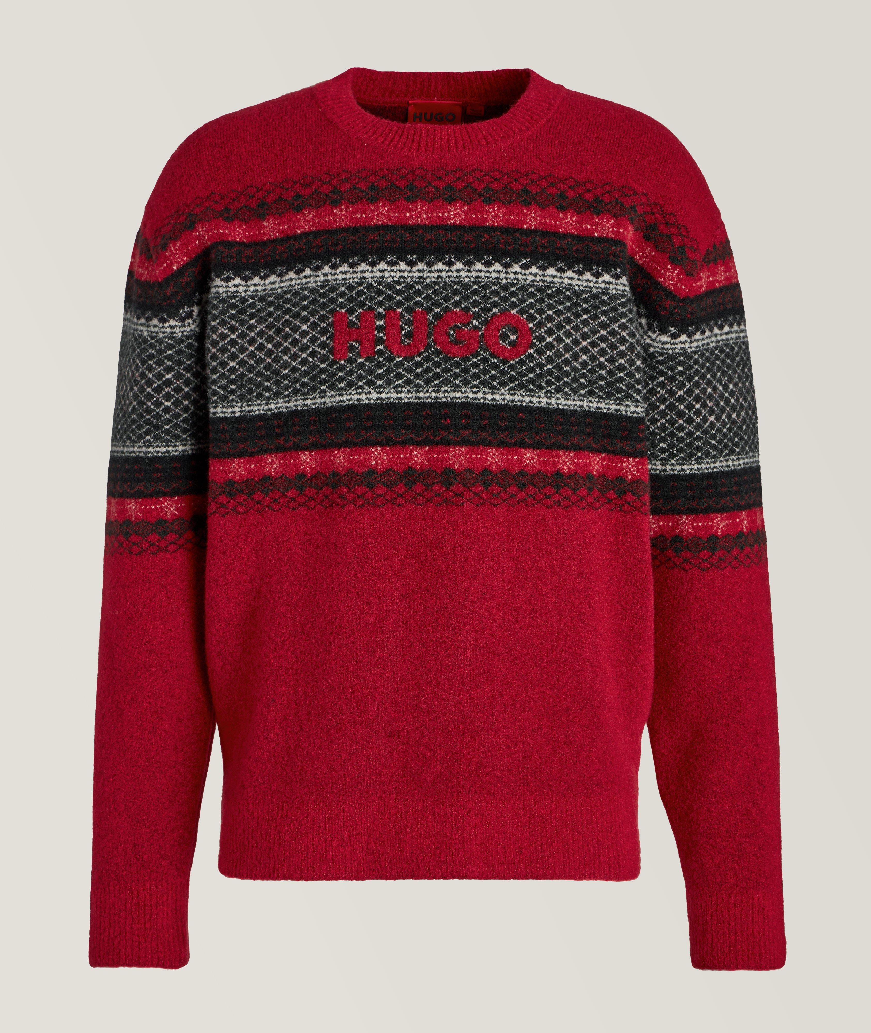 Soslo Intarsia Wool-Blend Sweater image 0