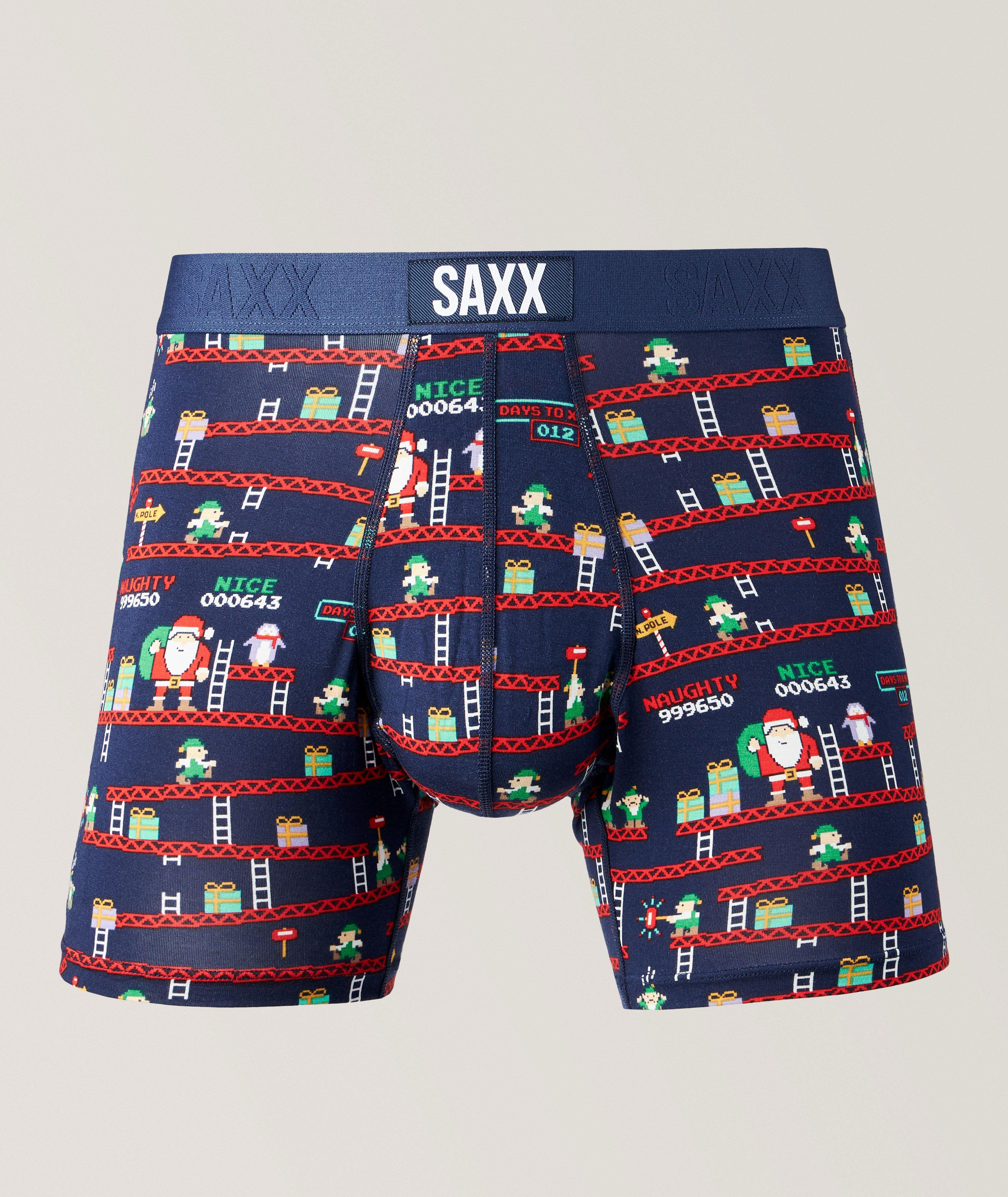 SAXX Vibe Santa's Workshop Boxer Briefs, Underwear