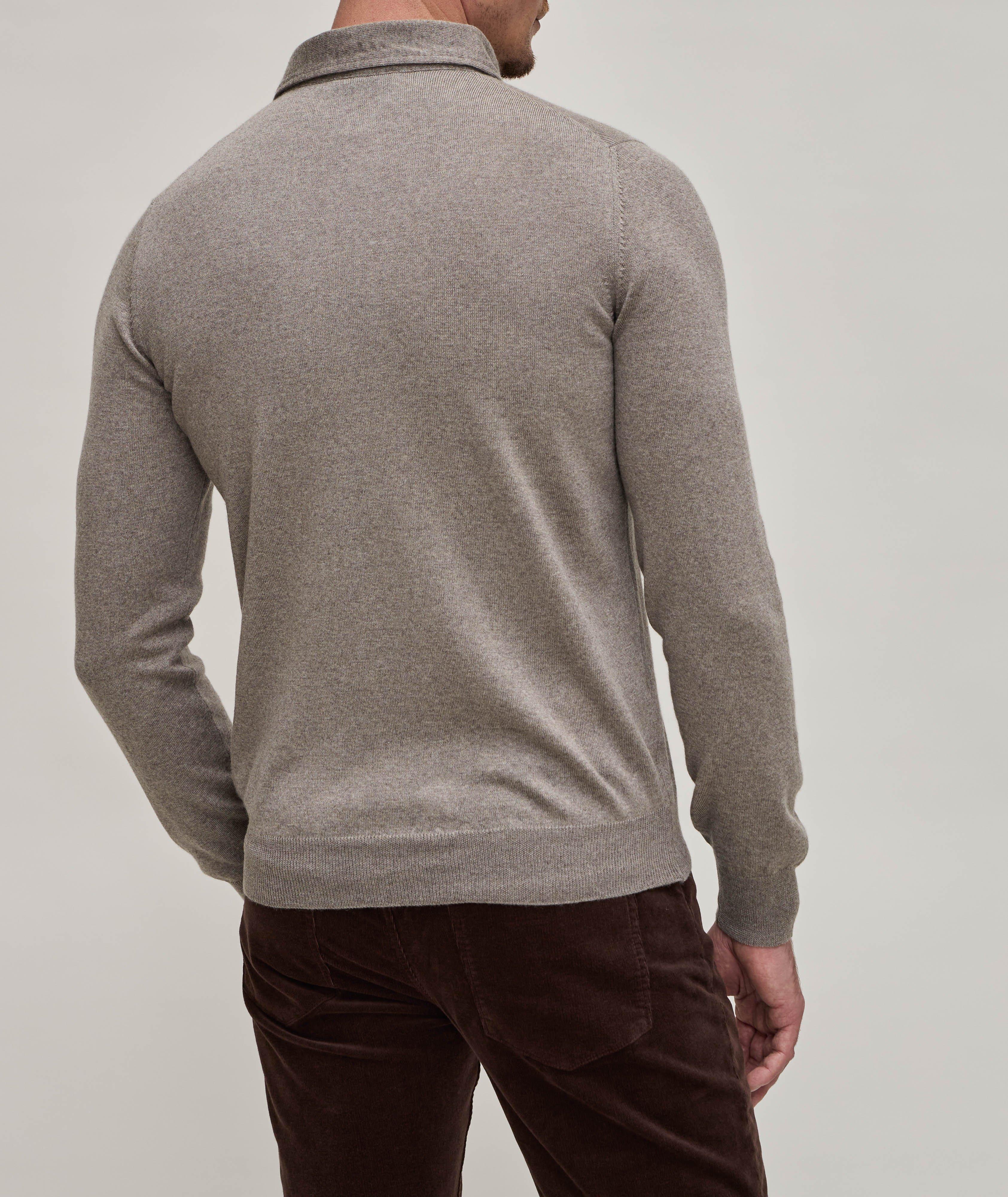 Long-Sleeve Virgin Wool Polo  image 2