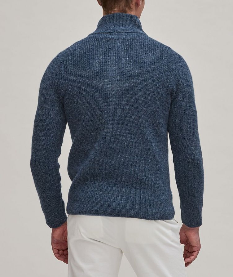 Ribbed Merino Wool-Cashmere Mockneck Sweater image 2