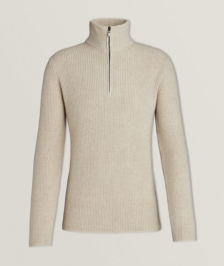 Superfine 120s Merino Wool-Cashmere Knitted Sweater image 0