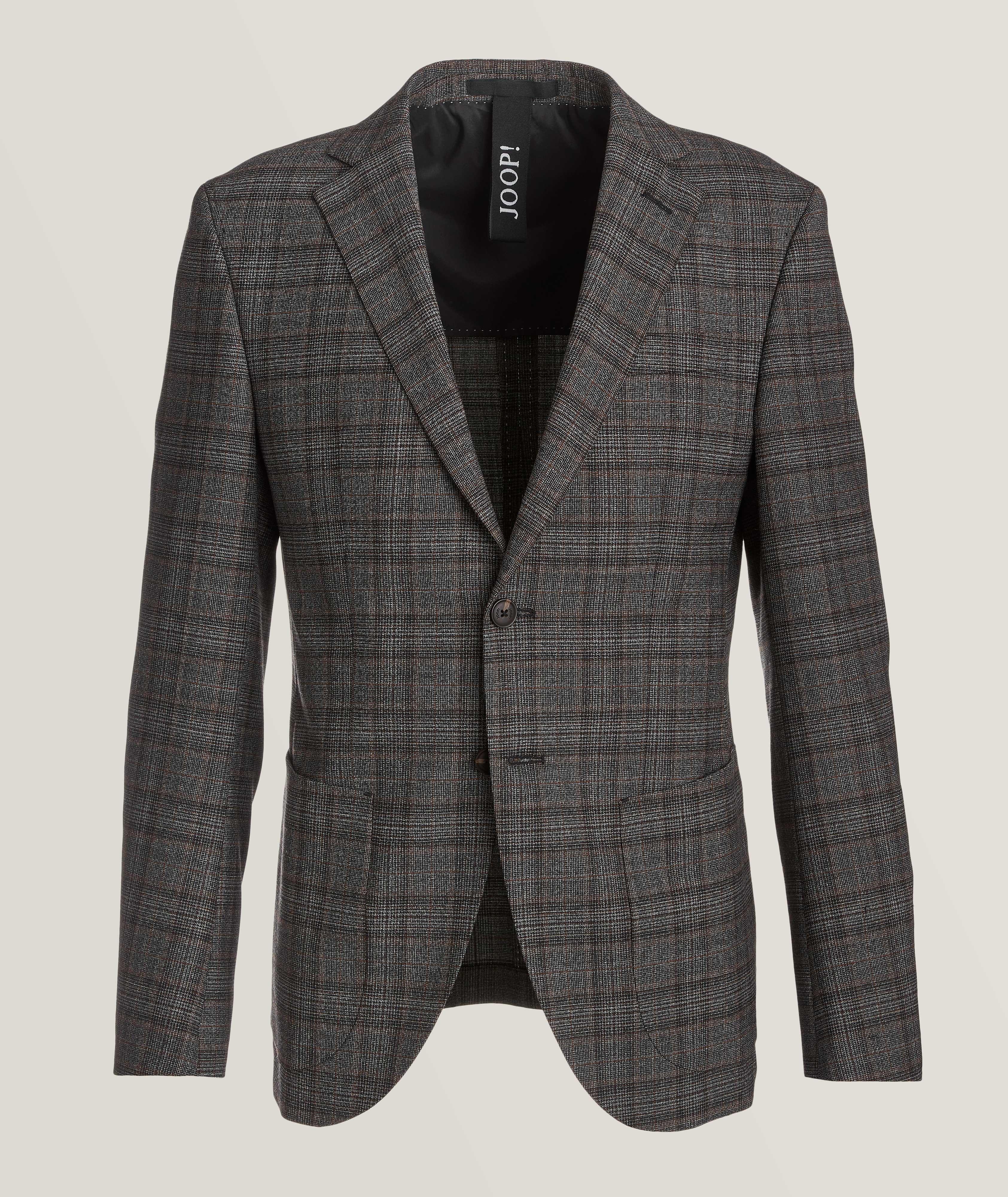 Slim-Fit Checked Stretch-Wool Sport Jacket image 0