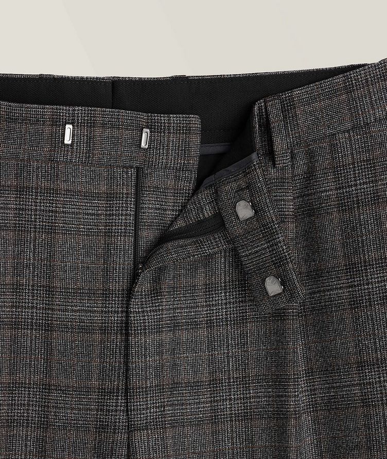 Checked Wool-Blend Pants image 1