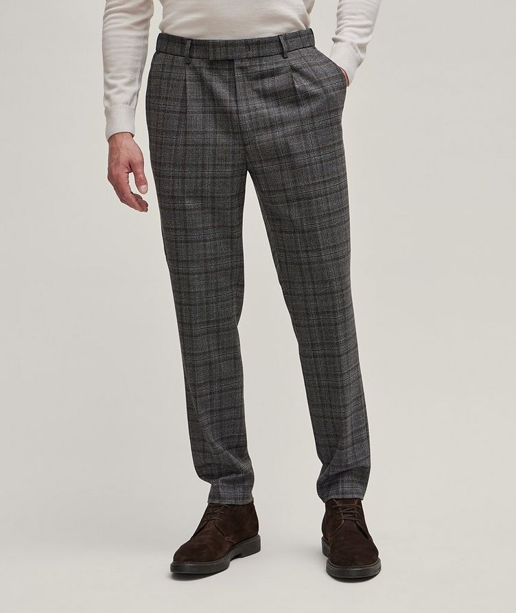 Checked Wool-Blend Pants image 2