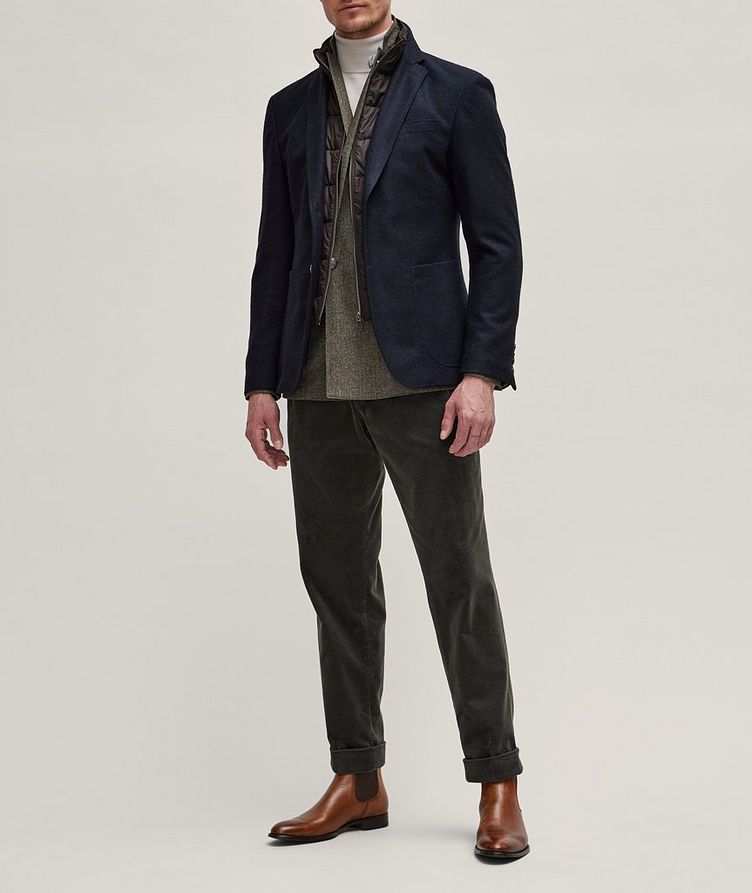 Slim Fit Double Breasted Stretch-Wool Sport Jacket image 3