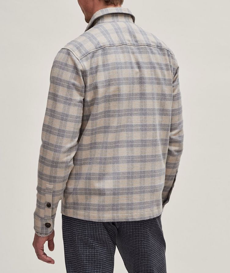 Checked Pattern Wool-Blend Overshirt image 2