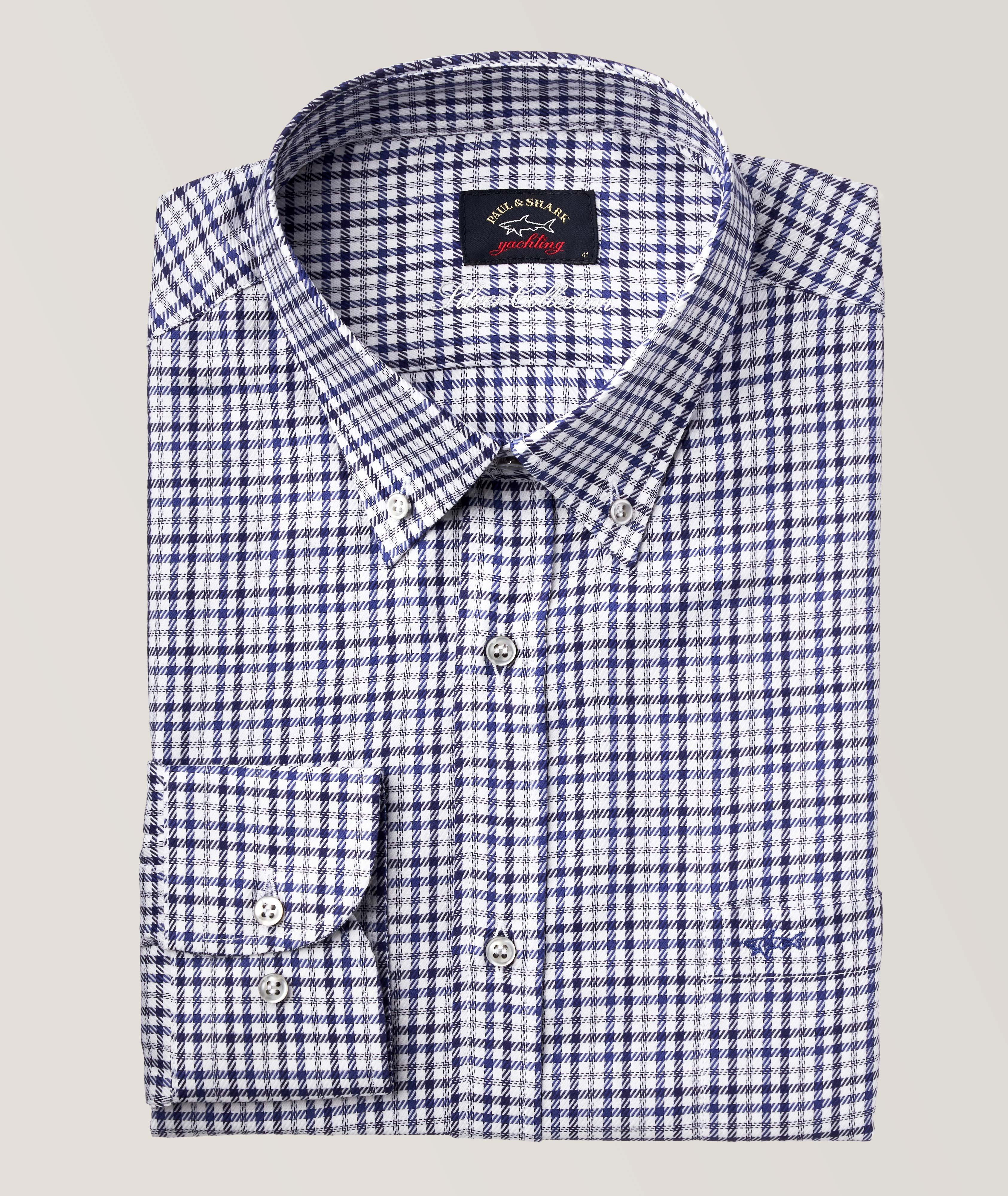 J-Fit Miniature Checkered Pattern Cotton Sport Shirt image 0