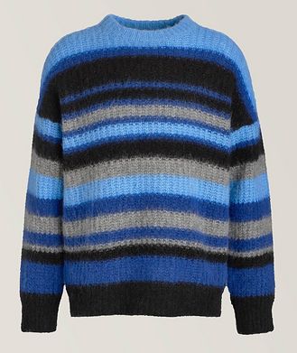 FRAME Striped Alpaca-Blend Sweater