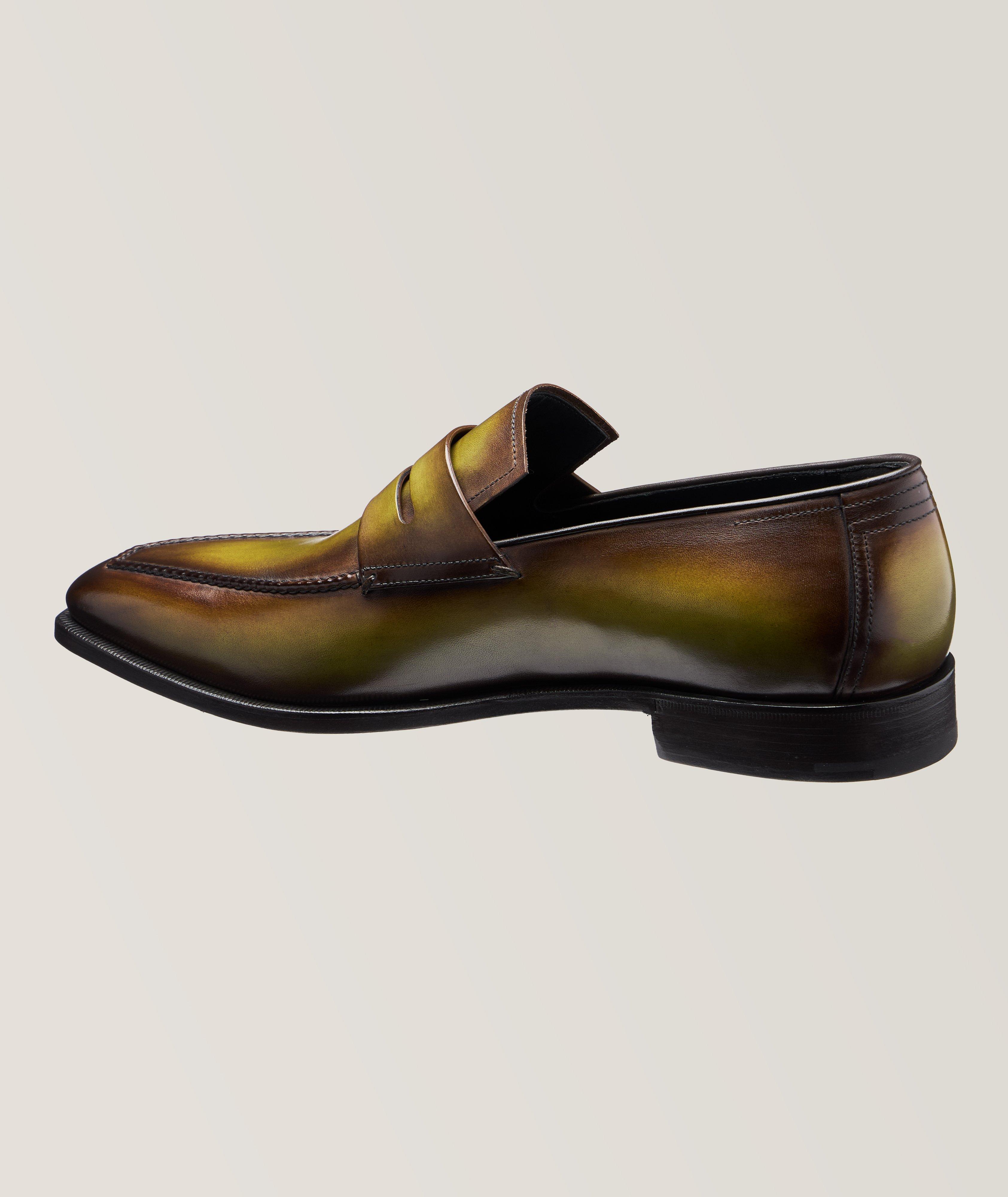 Andy Demesure Scritto Leather Penny Loafers