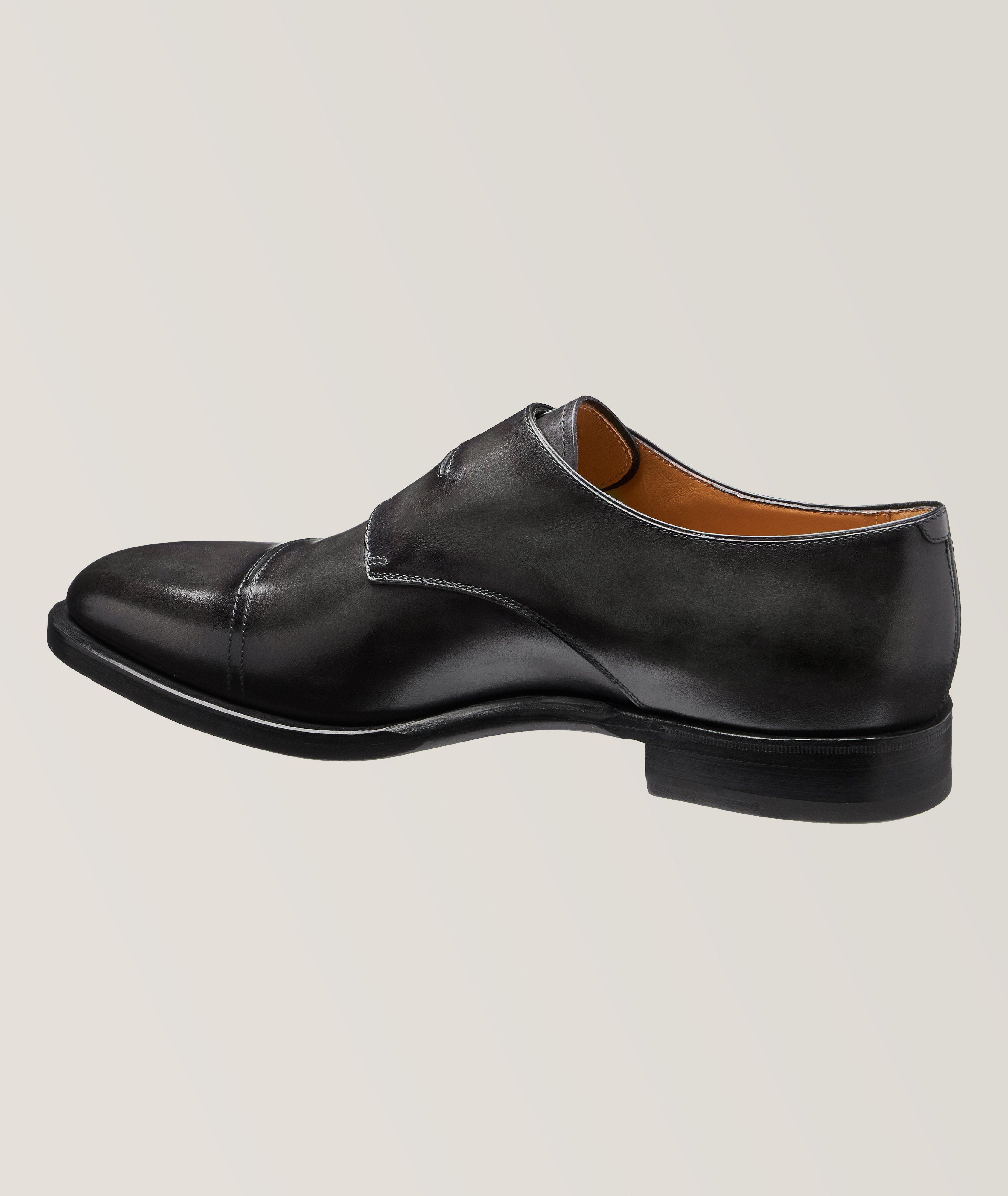 Equilibre Leather Stitch Cutout Double Monkstraps image 1