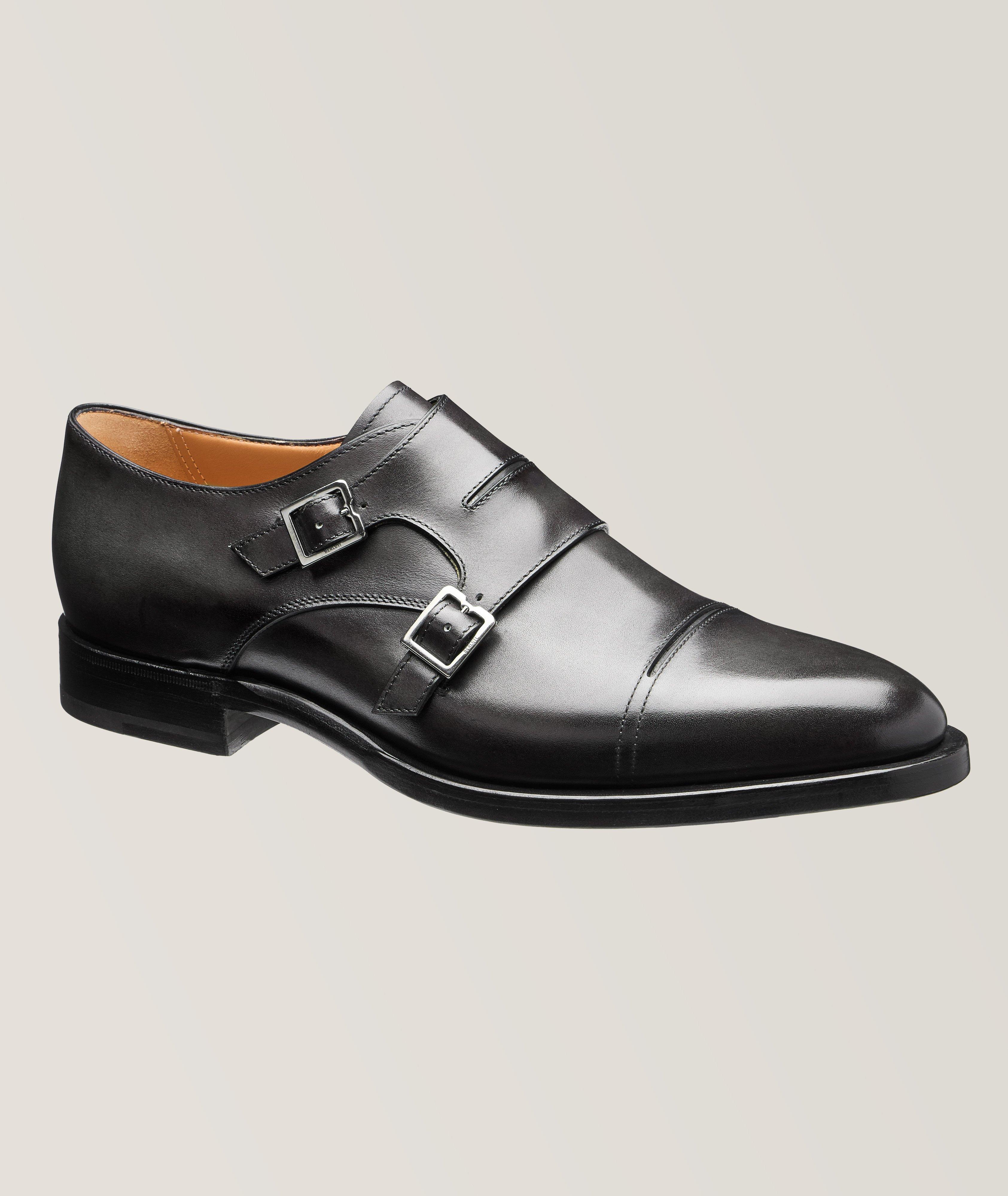 Equilibre Leather Stitch Cutout Double Monkstraps image 0