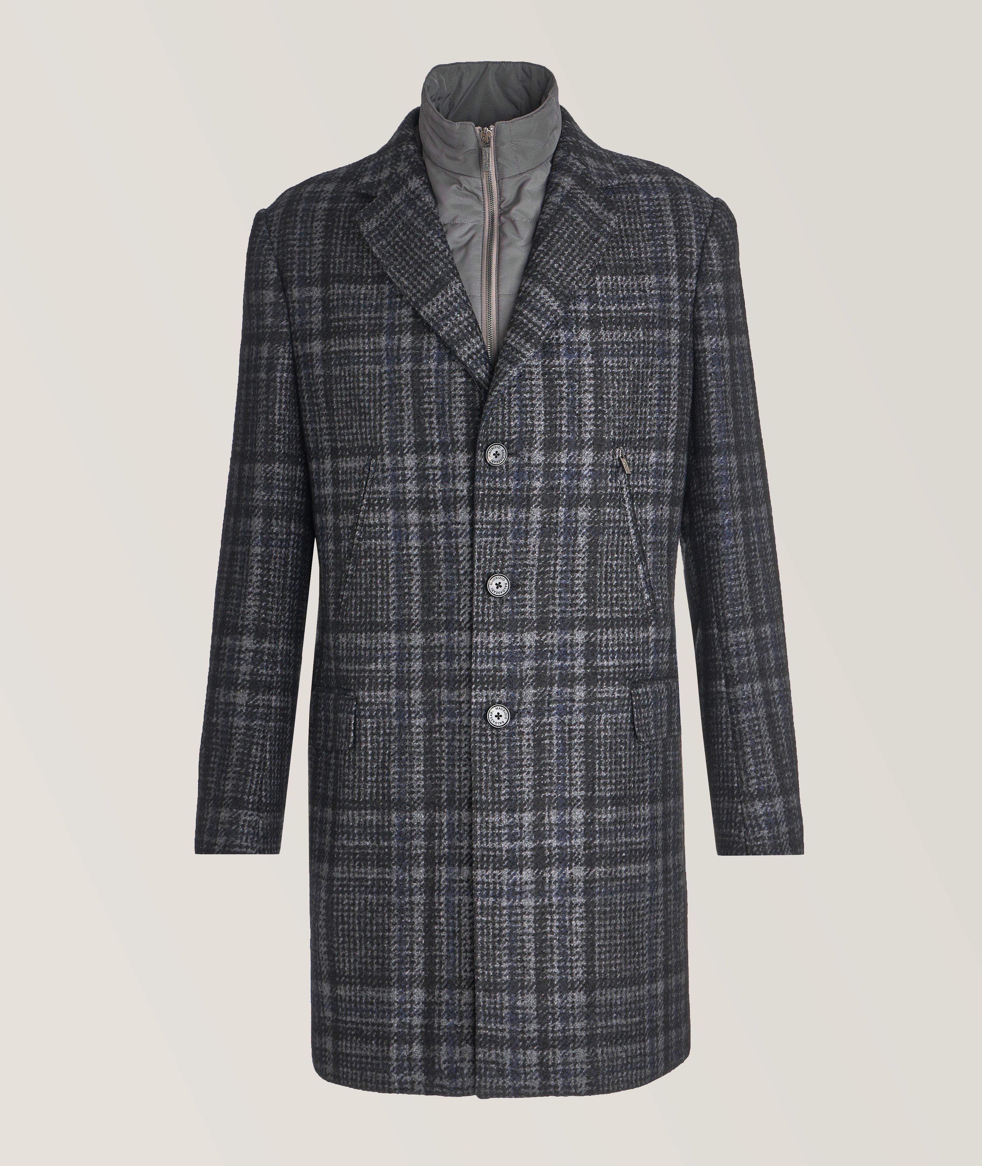 Maurizio Baldassari Brera Twill Wool-Blend Overcoat With Removeable Bib