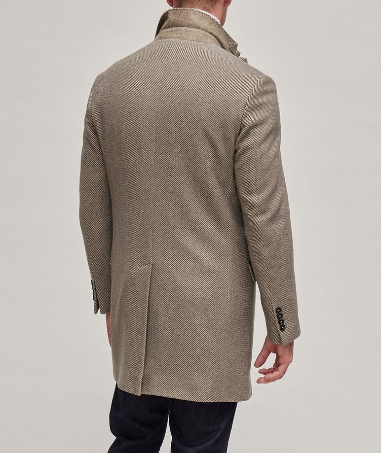 Brera Cashmere Blend Twill Overcoat With Removeable Bib image 2