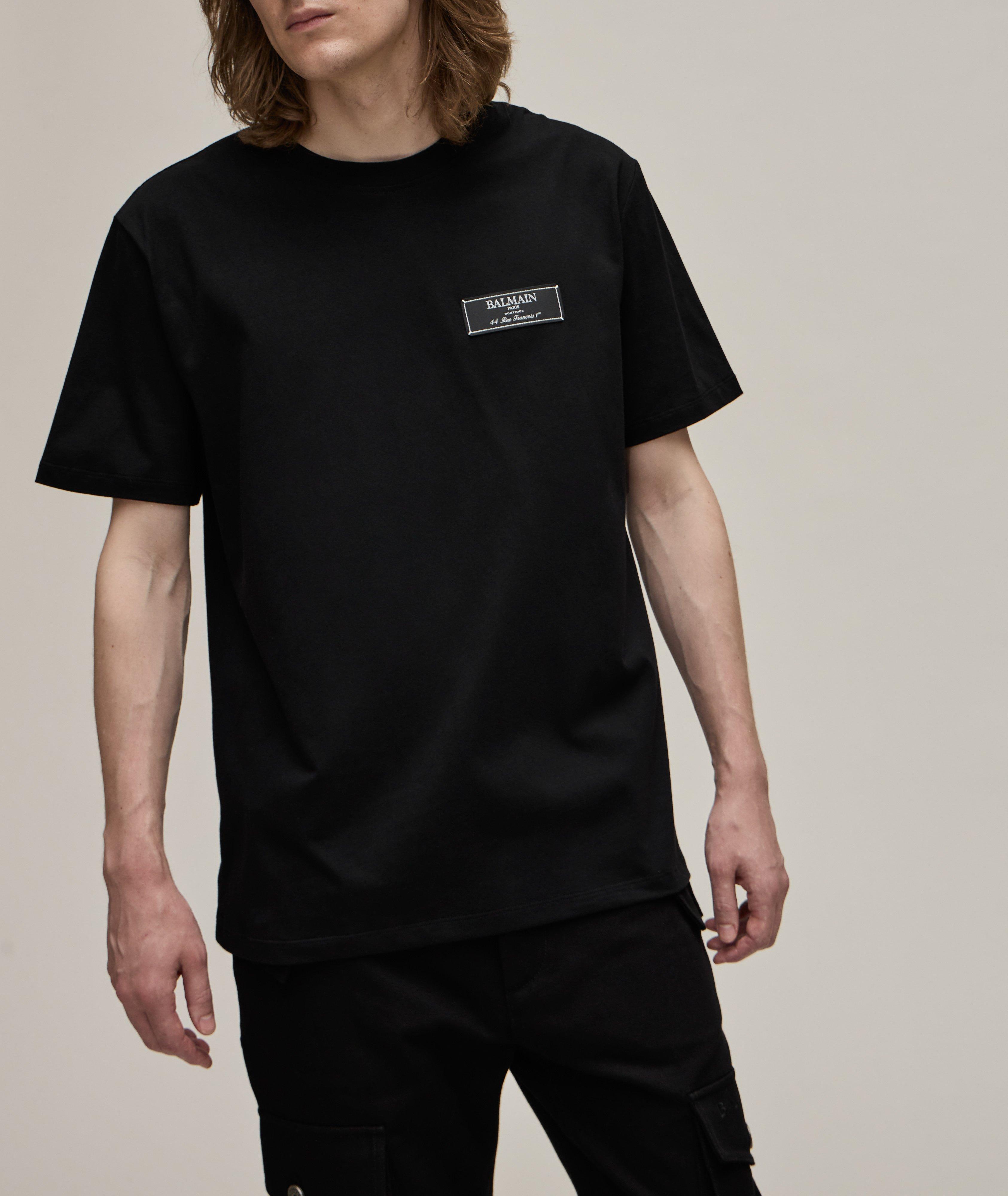 Stitched Patch Logo Cotton T-Shirt image 1
