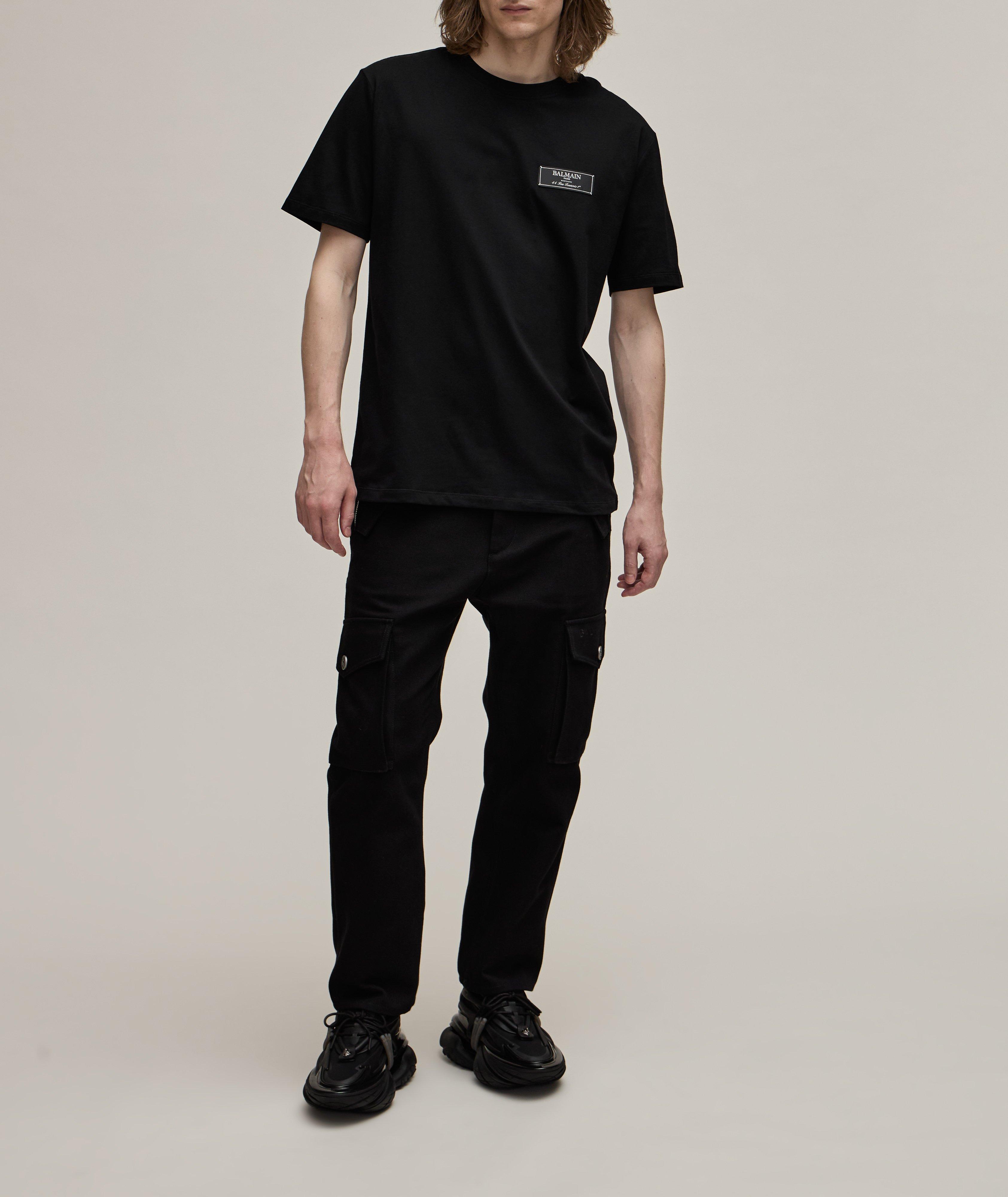 Stitched Patch Logo Cotton T-Shirt image 3