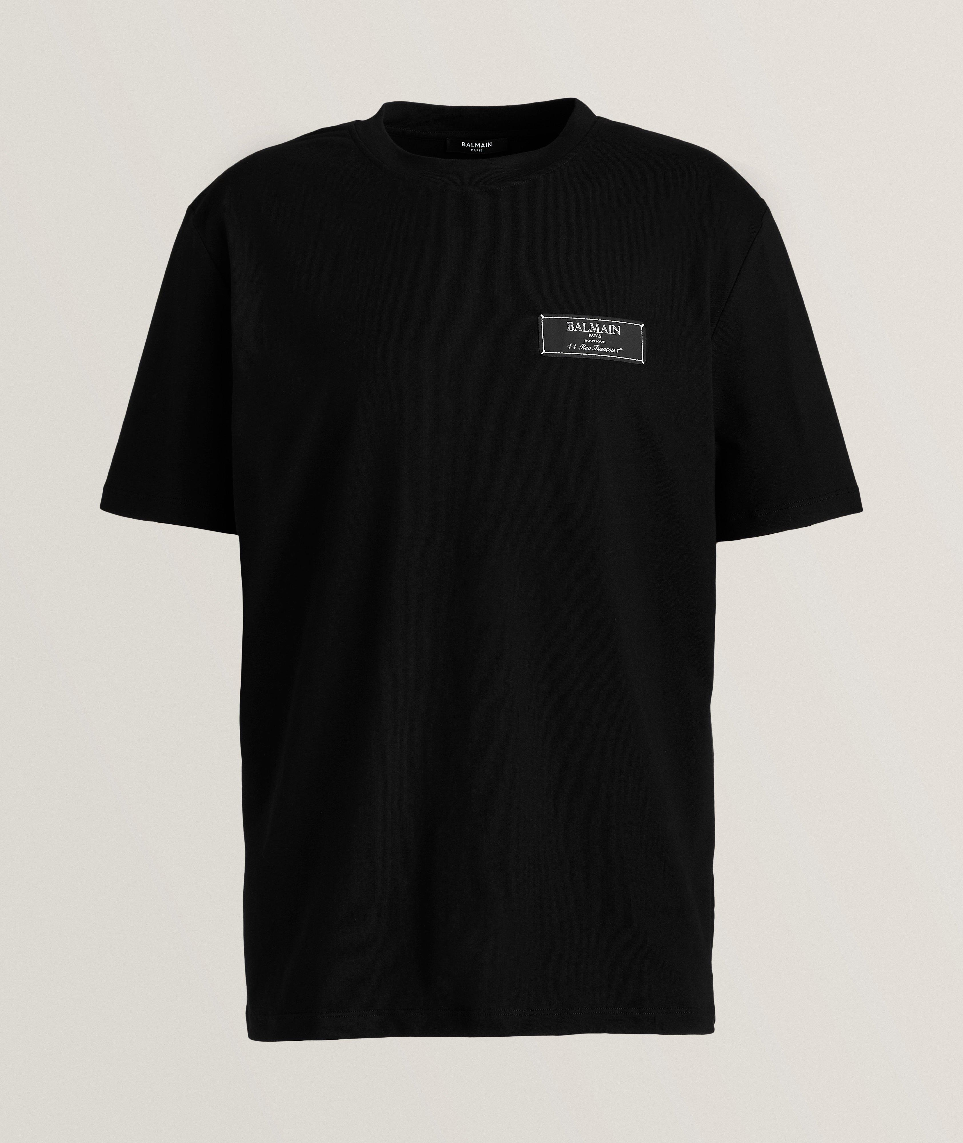 Stitched Patch Logo Cotton T-Shirt image 0