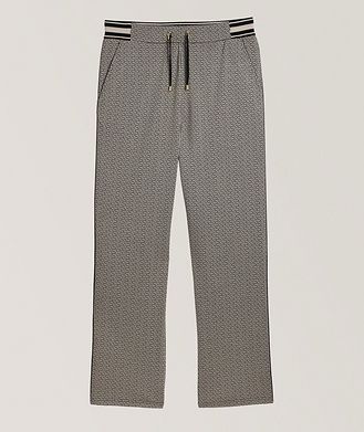 Balmain Mini Monogrammed Jacquard Drawstring Pants 