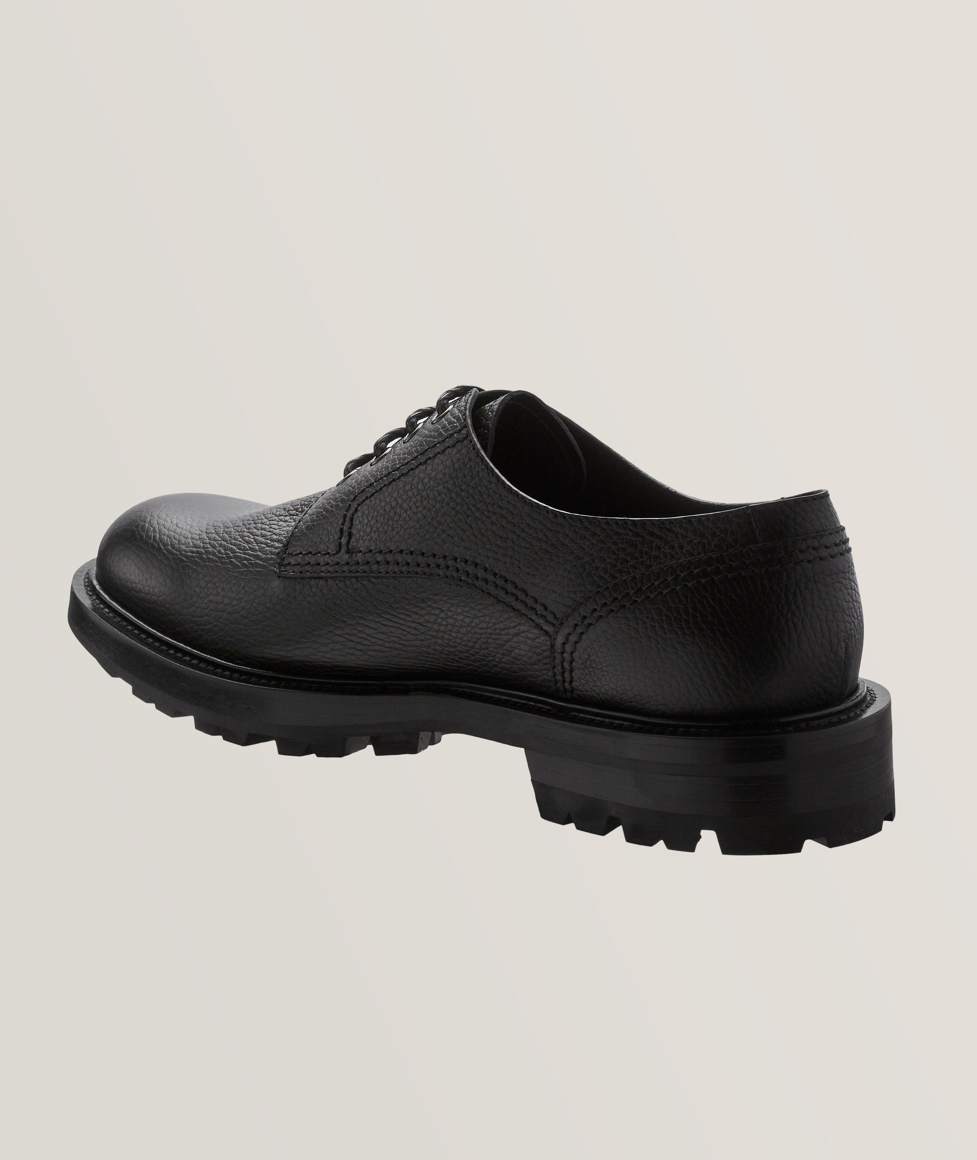Thom Browne grained derby shoes - 001 BLACK