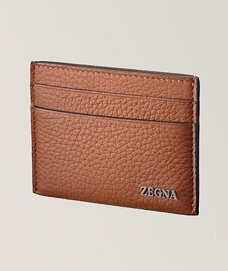 ZEGNA Deerskin Leather Card Case