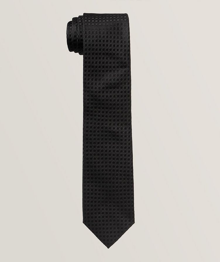 Cravate à motif quadrillé image 0