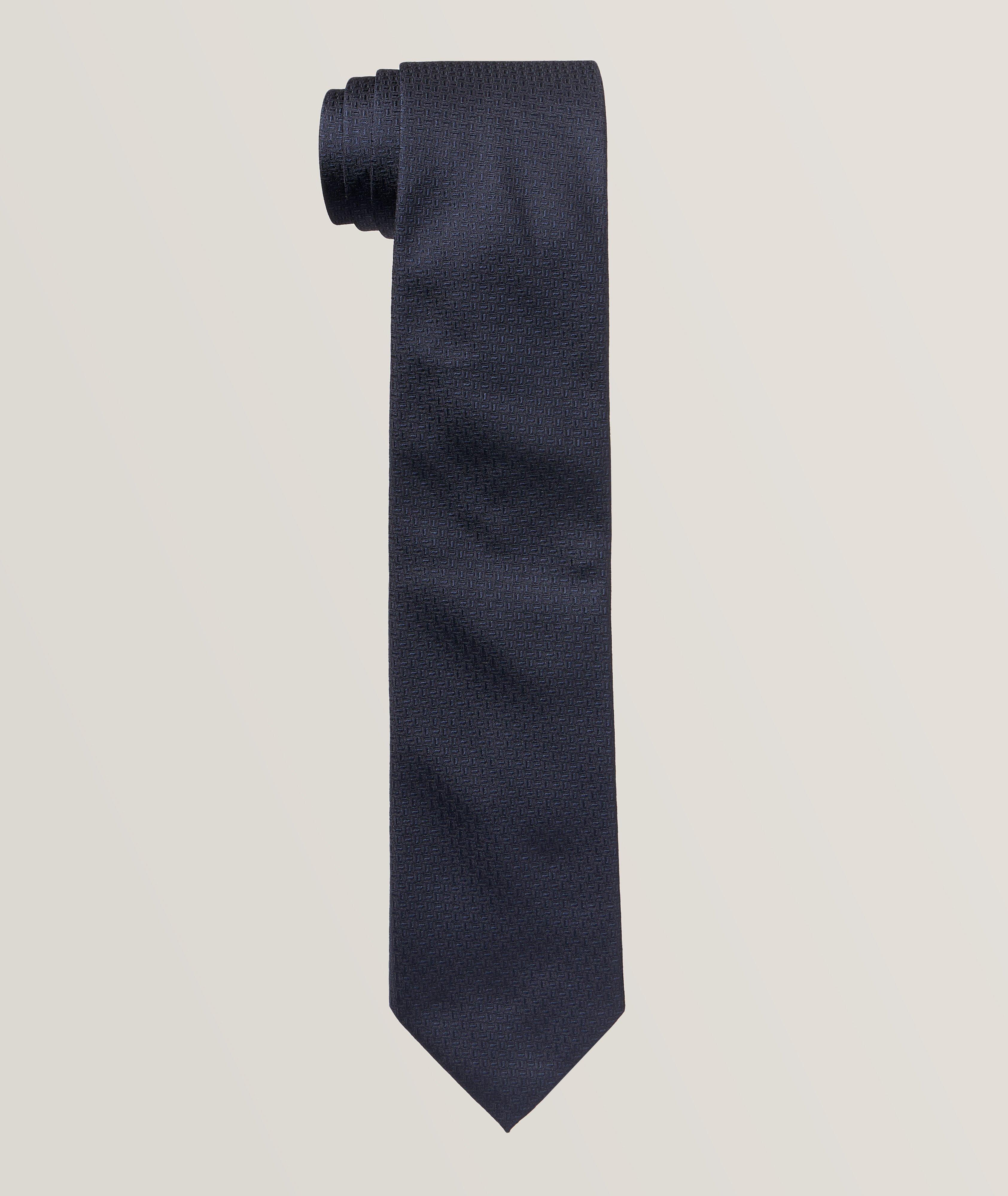 Textured Neat Silk Tie image 0