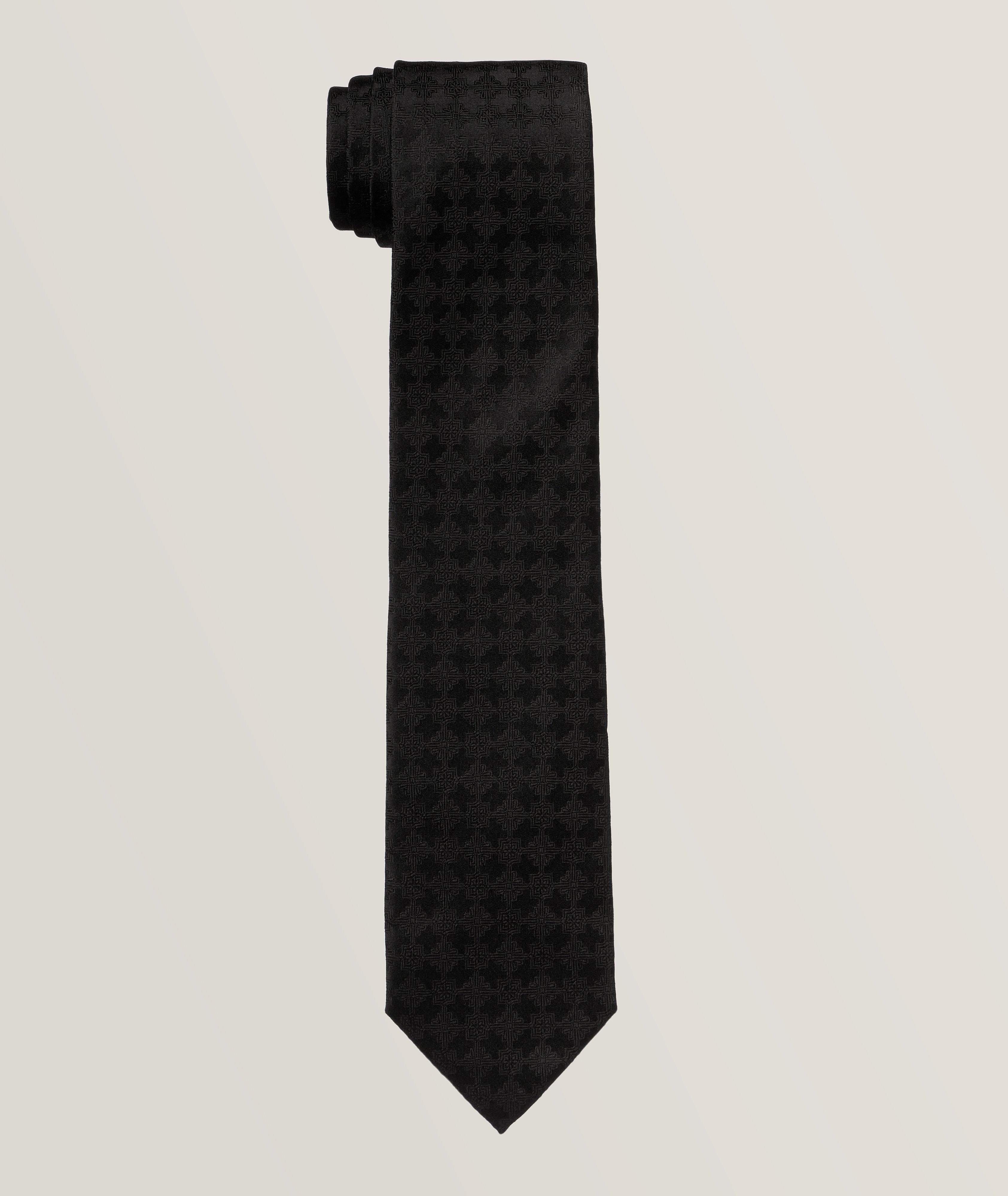 Tonal Medallion Silk Tie image 0