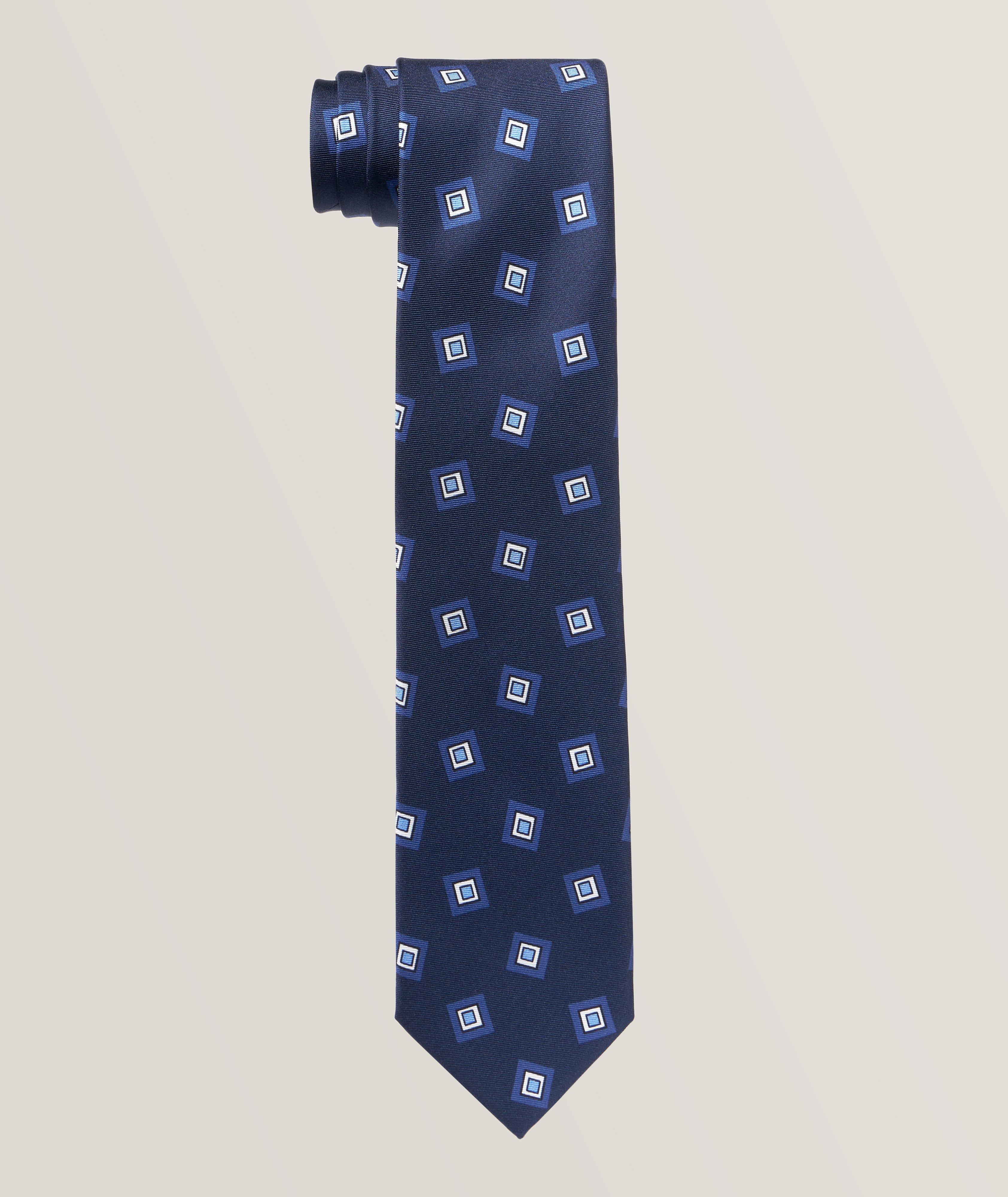 Geometric Silk Tie  image 0