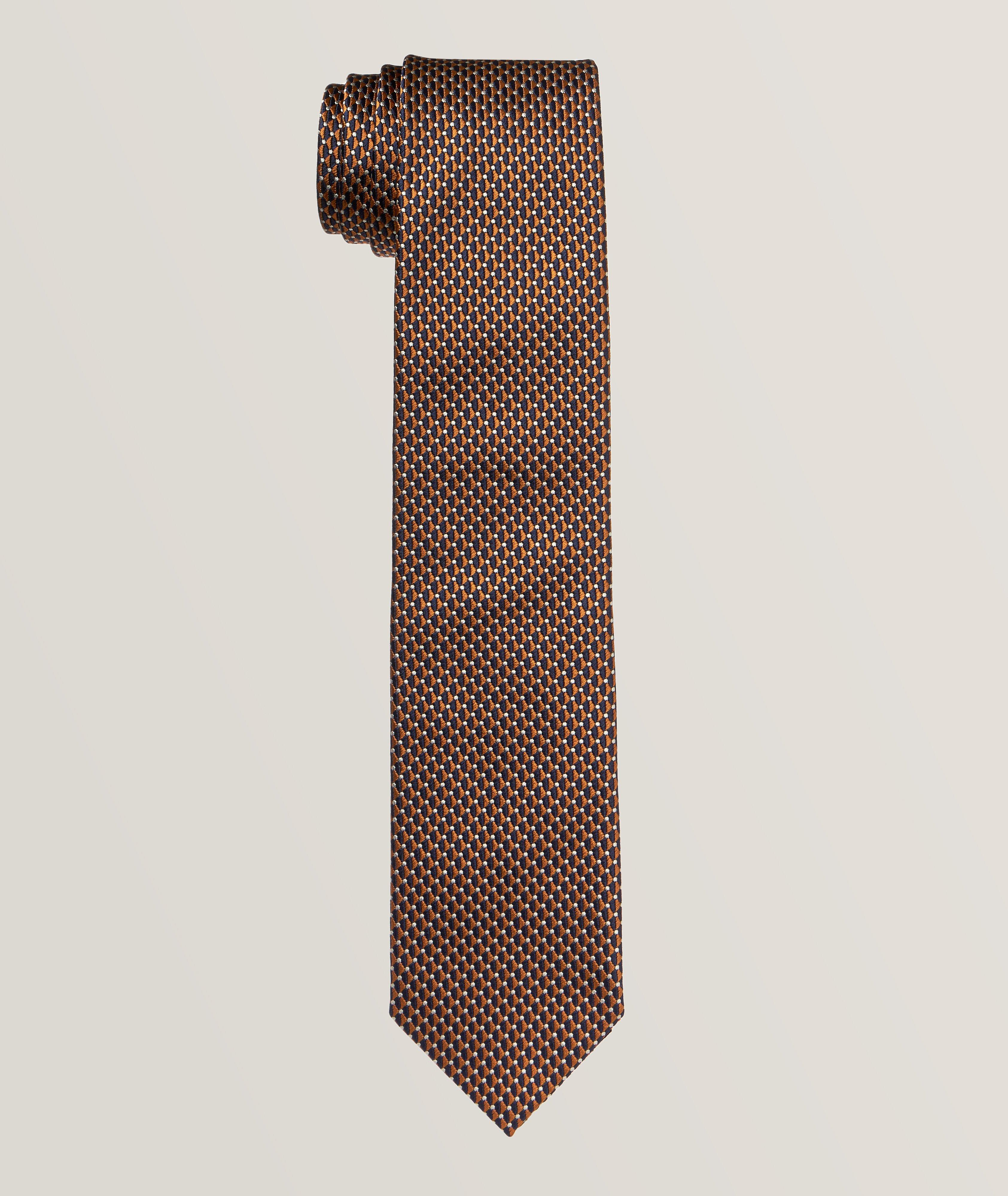 Geometric Silk-Cotton Tie image 0