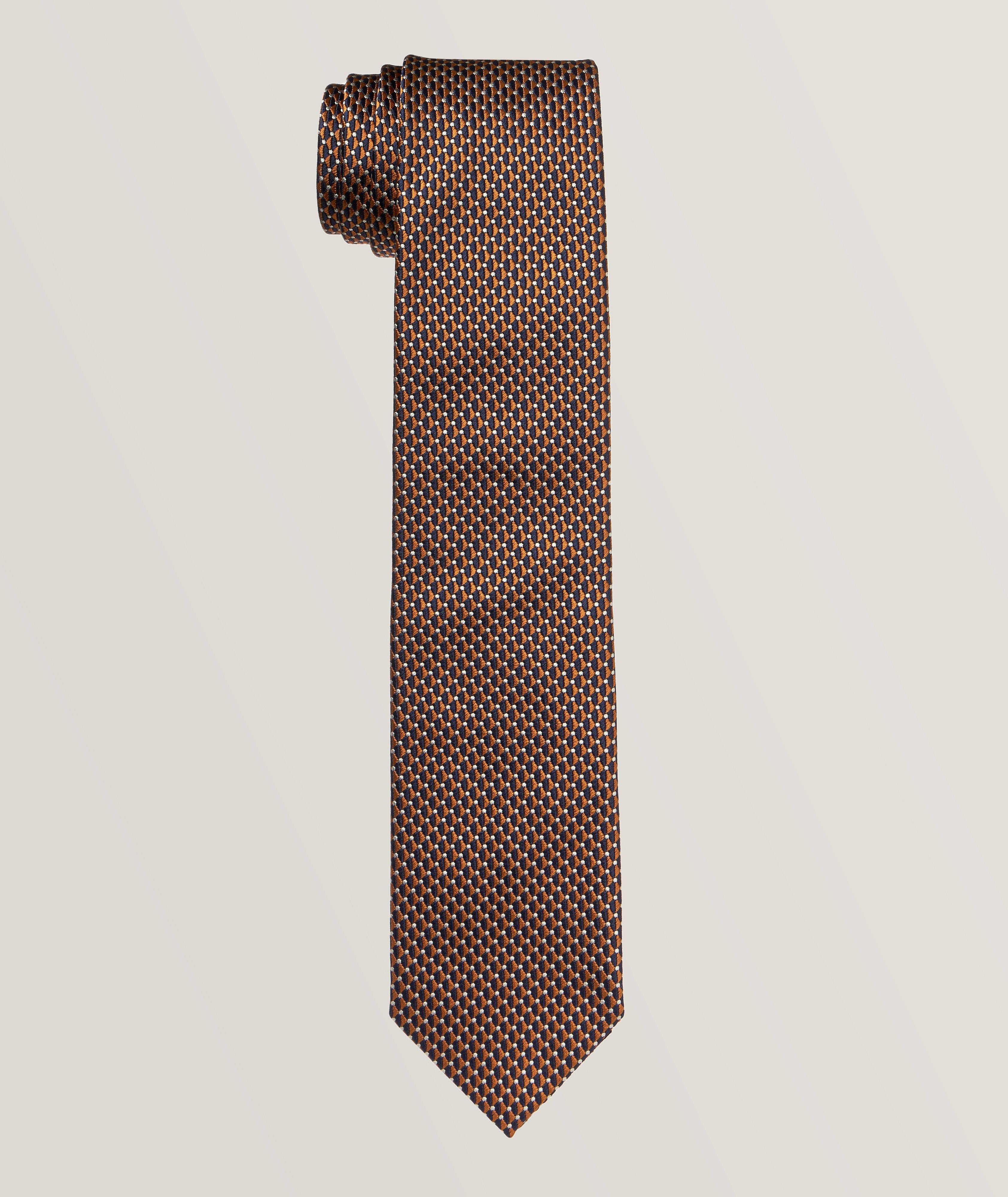 Twill Paisley Burnt Orange Tie, Silk Ties