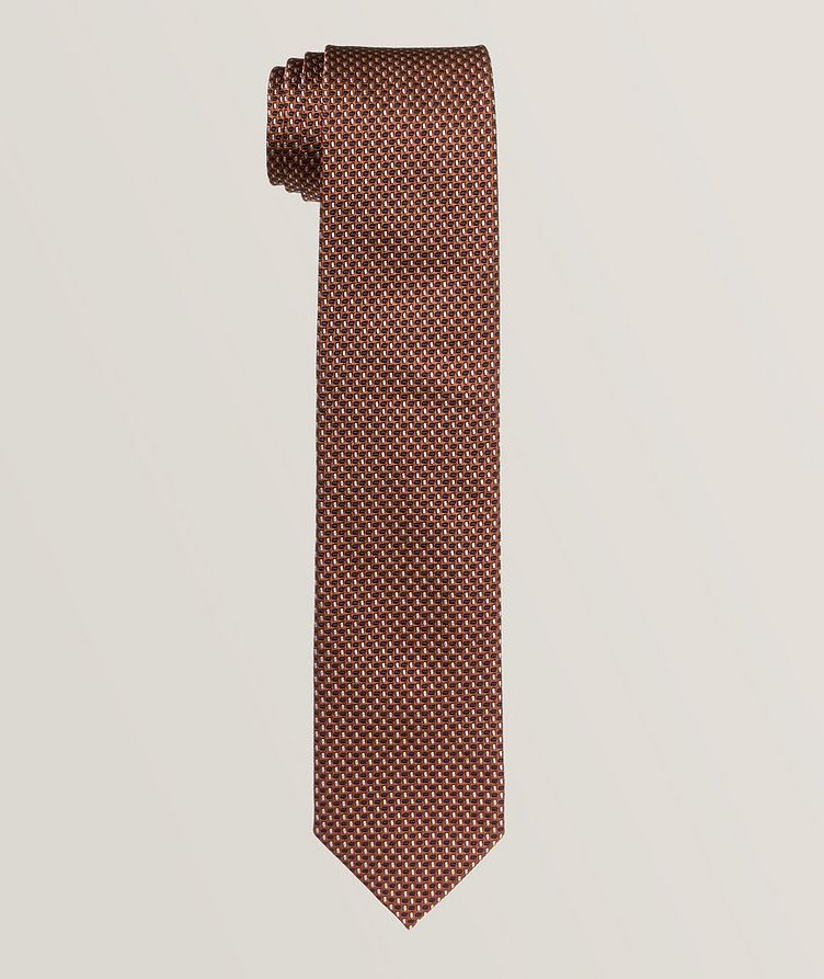 Motif Pattern Silk-Cotton Tie image 0