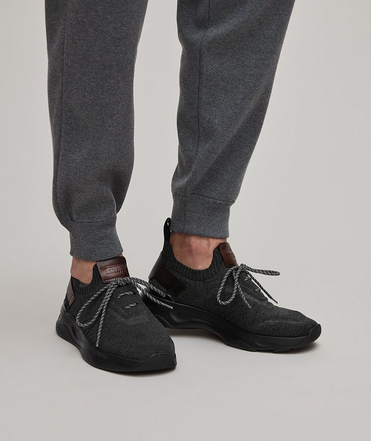 Shadown Knit & Leather Sneakers image 3