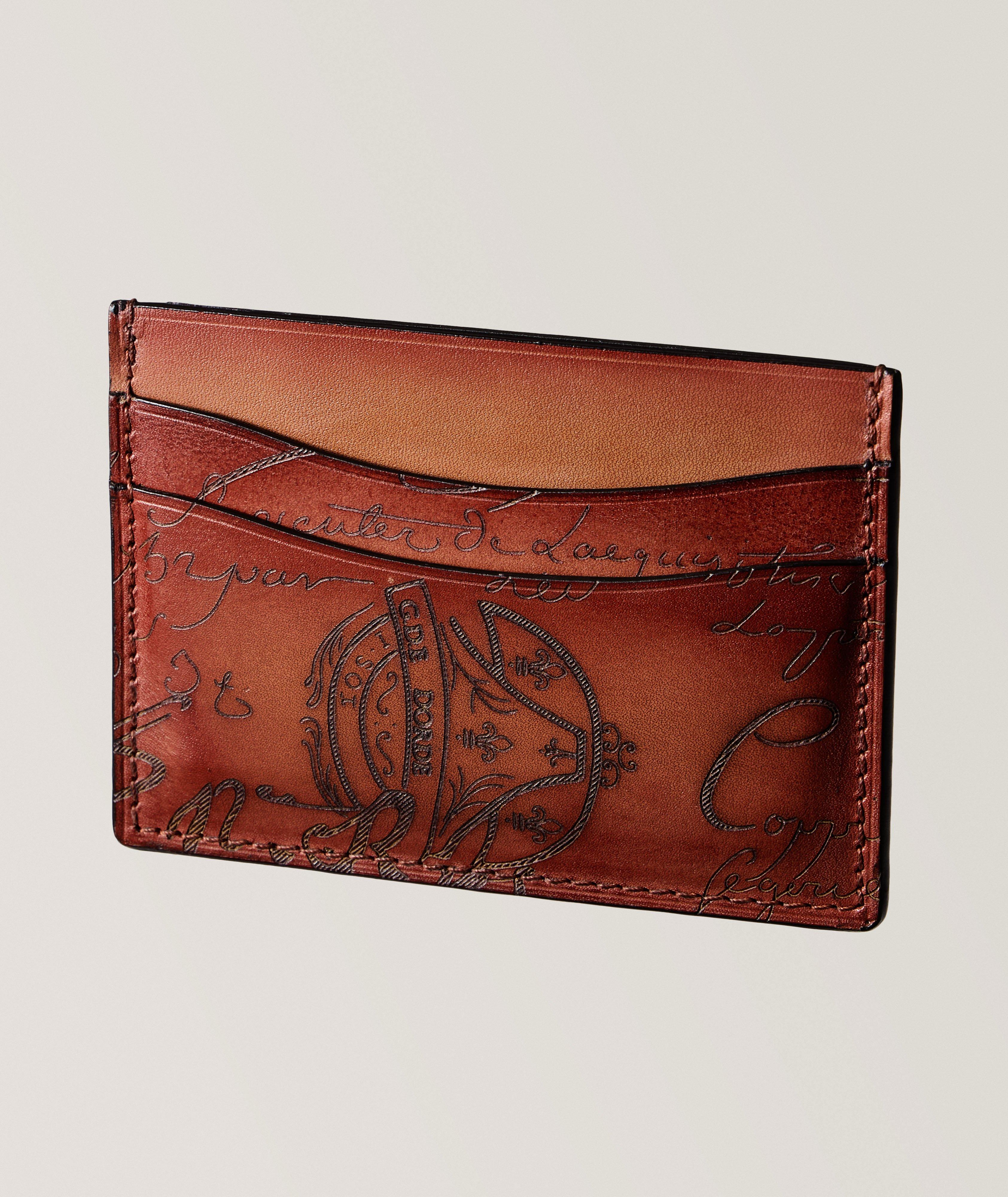 Berluti Jagua Scritto Leather Card Holder | Wallets | Harry Rosen