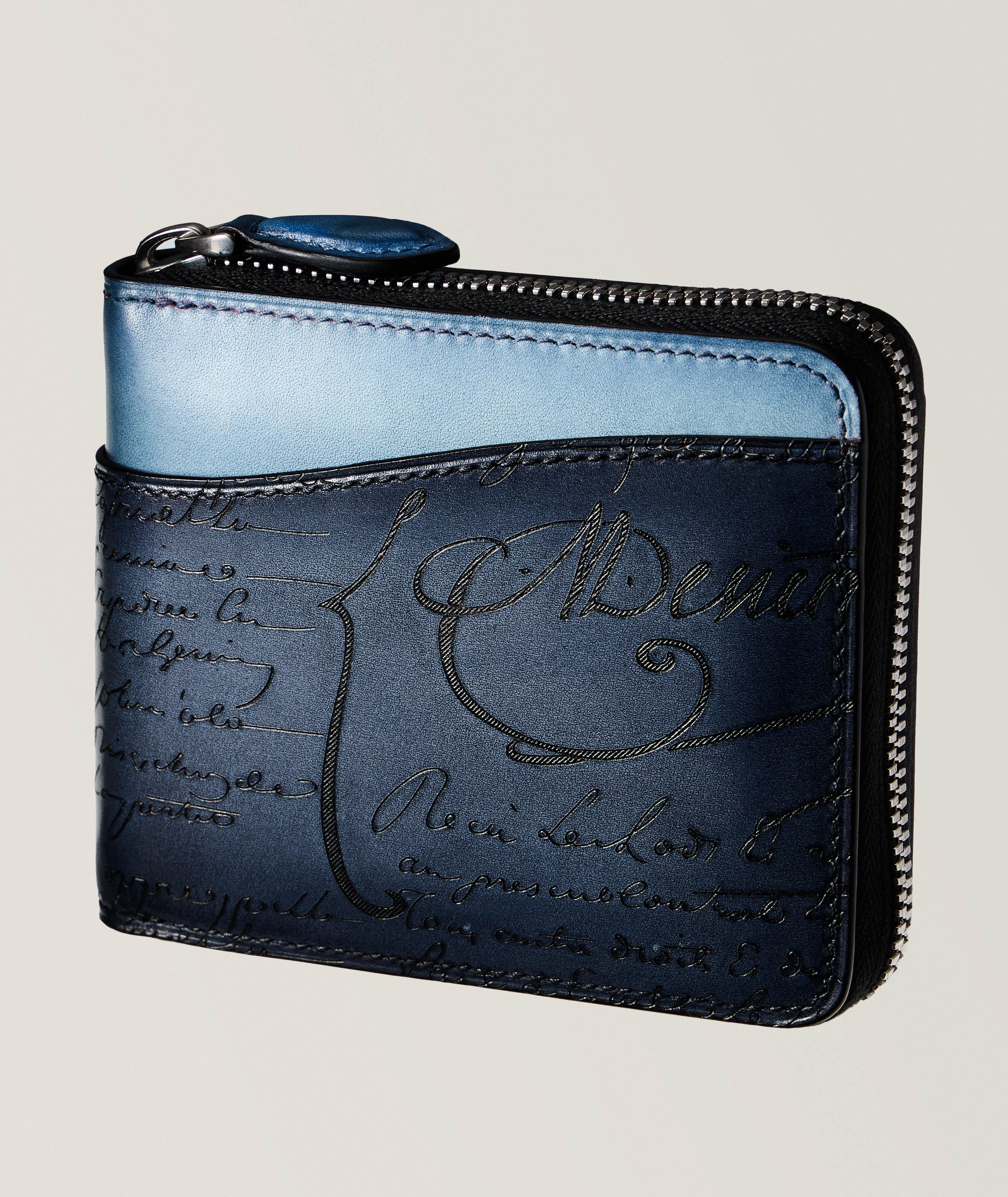 Berluti Scritto Leather Bifold Zip Wallet | Wallets | Harry Rosen